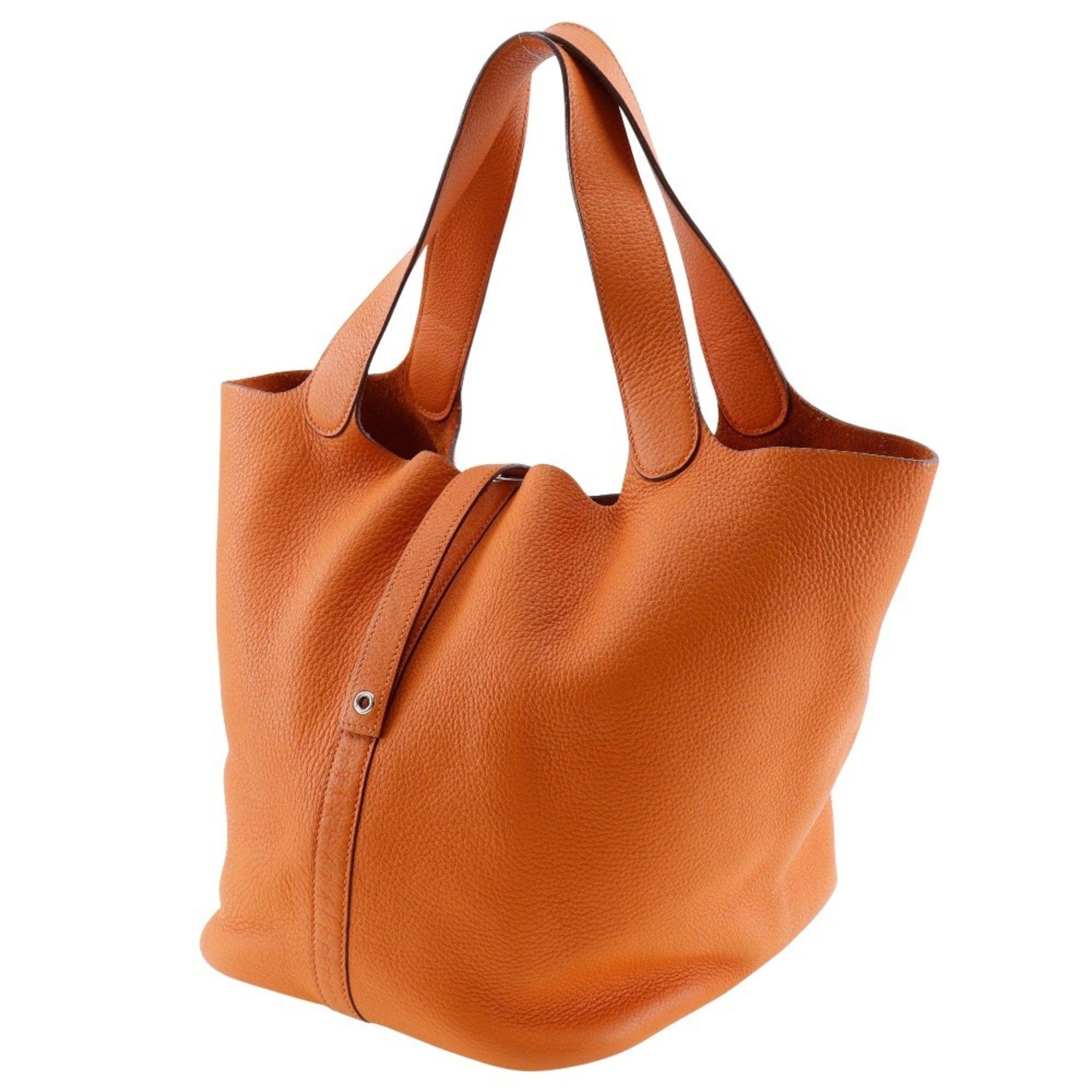 Hermes Hermes Picotin Lock GM Handbag Taurillon Clemence 2005 Orange / □I A5 Belt Clasp LockGM Ladies Size ONE SIZE - 2 Thumbnail