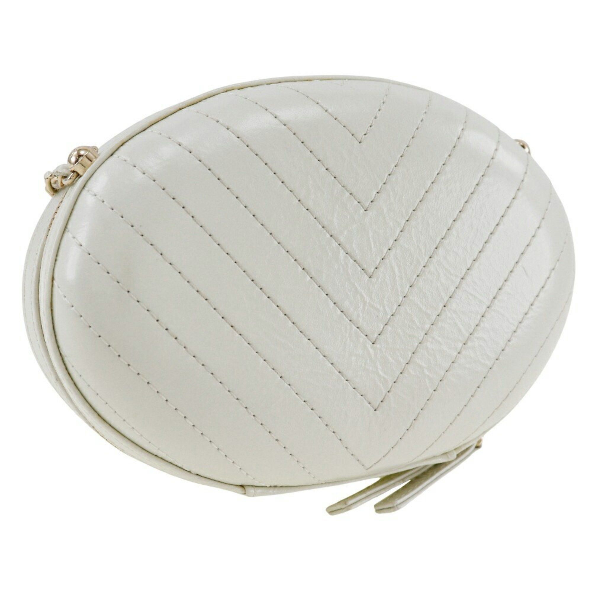 Chanel Chanel Chain Shoulder Bag La Pausa Calfskin White Double ChainShoulder Women's Size ONE SIZE - 3 Thumbnail