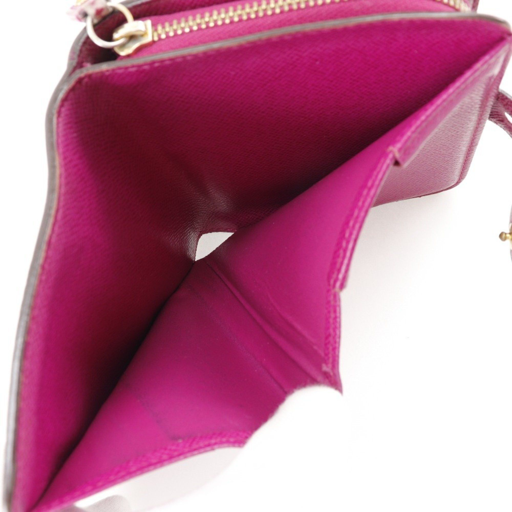 Louis Vuitton Louis Vuitton Compact zip bifold wallet Monogram Perforated M95188 canvas Fuchsia 2006 Brown/Pink MI0036 Snap button Women's Size ONE SIZE - 6 Thumbnail