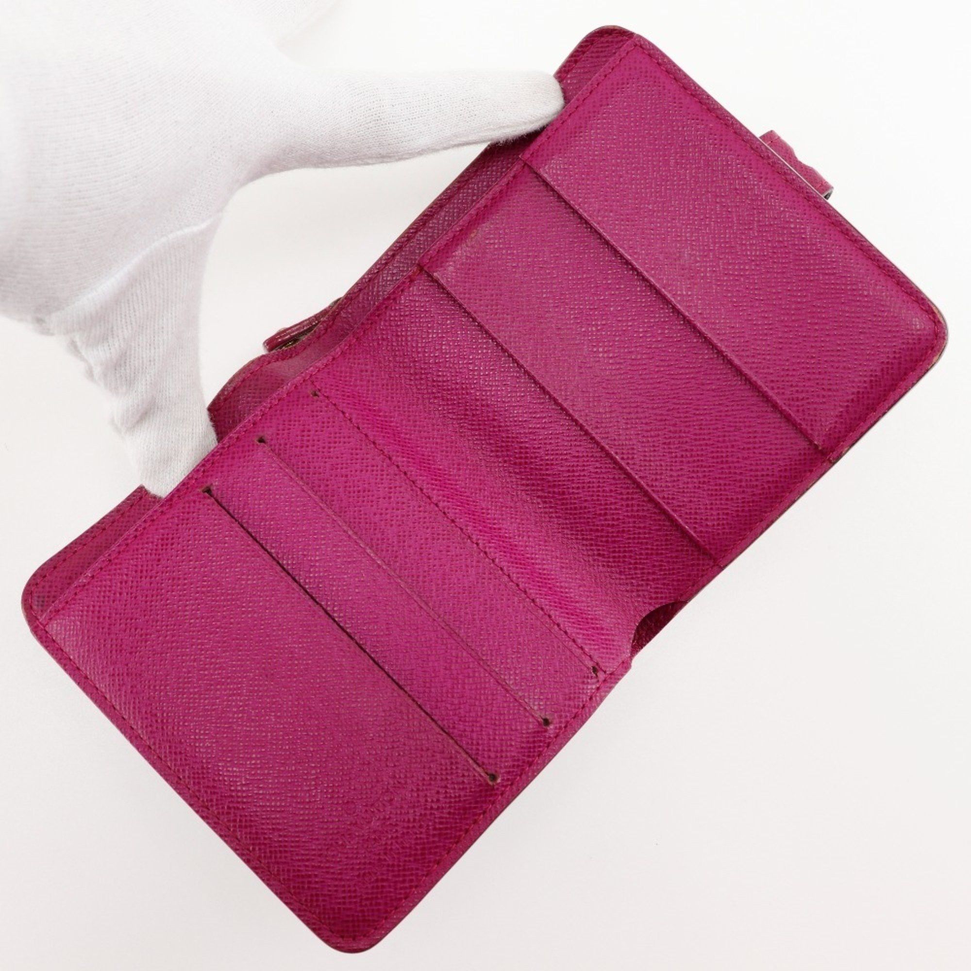 Louis Vuitton Louis Vuitton Compact zip bifold wallet Monogram Perforated M95188 canvas Fuchsia 2006 Brown/Pink MI0036 Snap button Women's Size ONE SIZE - 5 Thumbnail