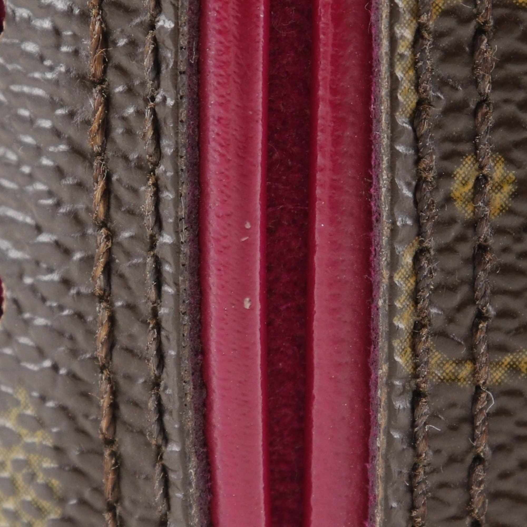 Louis Vuitton Louis Vuitton Compact zip bifold wallet Monogram Perforated M95188 canvas Fuchsia 2006 Brown/Pink MI0036 Snap button Women's Size ONE SIZE - 11 Thumbnail