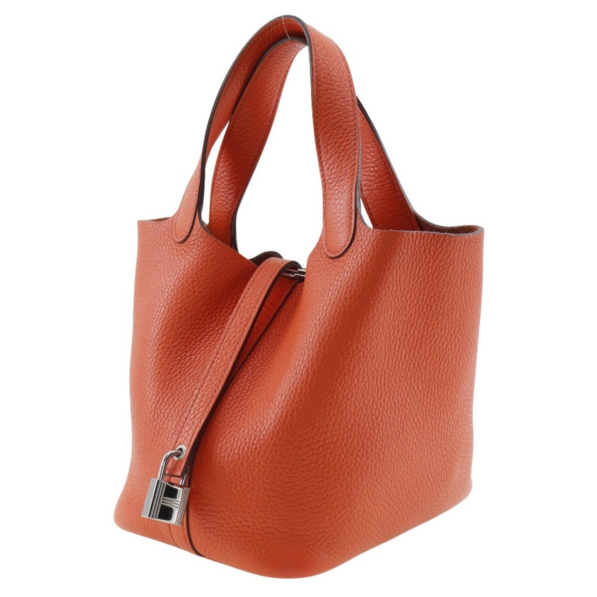 Hermes Hermes Picotin Lock PM Handbag Taurillon Clemence 2016 Orange/X Belt Clasp LockPM Women's Size ONE SIZE - 2 Thumbnail