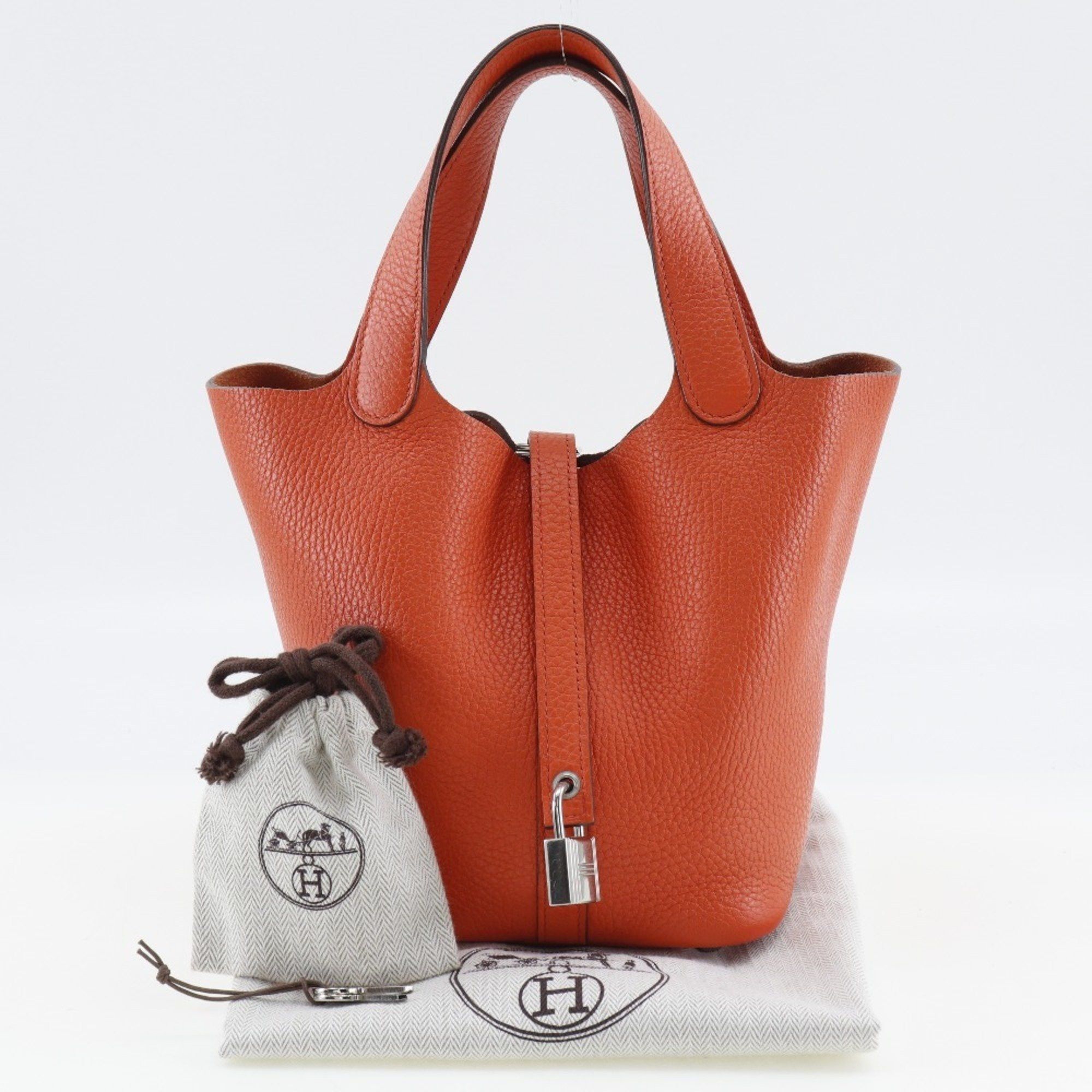 Hermes Hermes Picotin Lock PM Handbag Taurillon Clemence 2016 Orange/X Belt Clasp LockPM Women's Size ONE SIZE - 11 Thumbnail