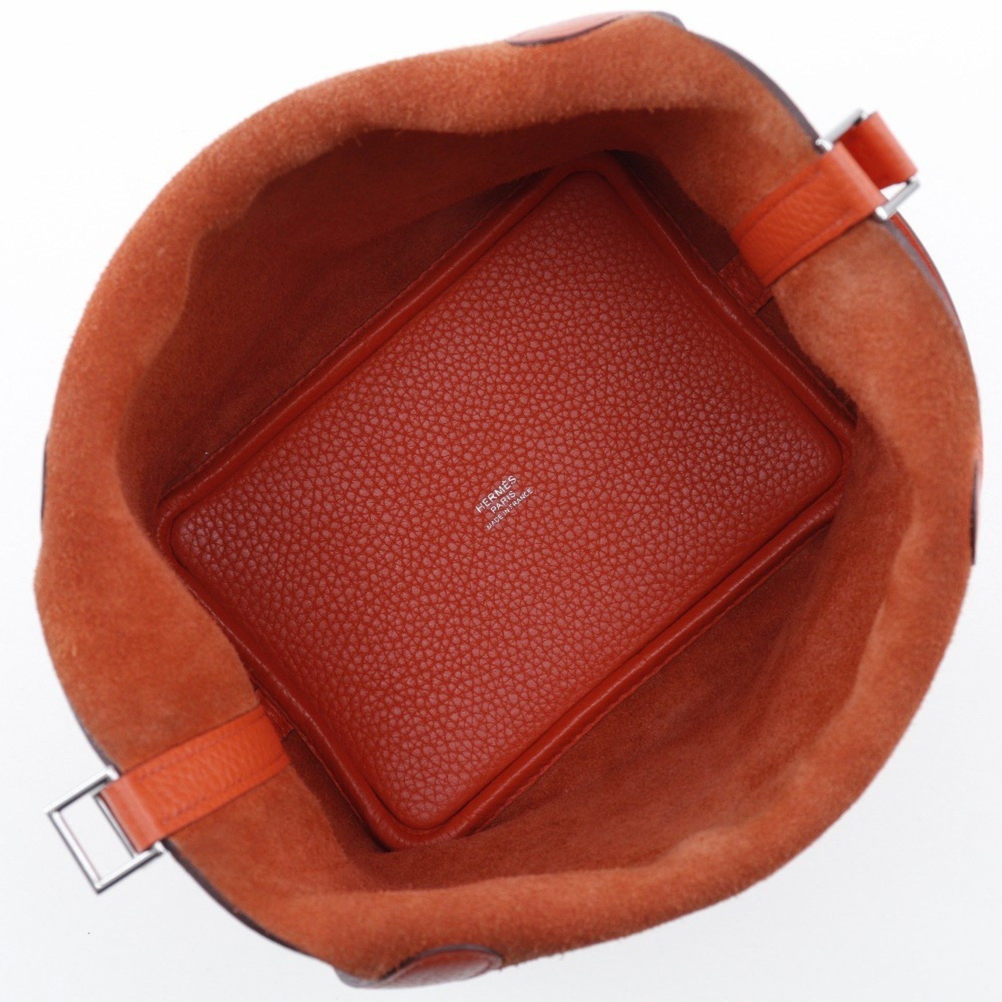 Hermes Hermes Picotin Lock PM Handbag Taurillon Clemence 2016 Orange/X Belt Clasp LockPM Women's Size ONE SIZE - 6 Thumbnail