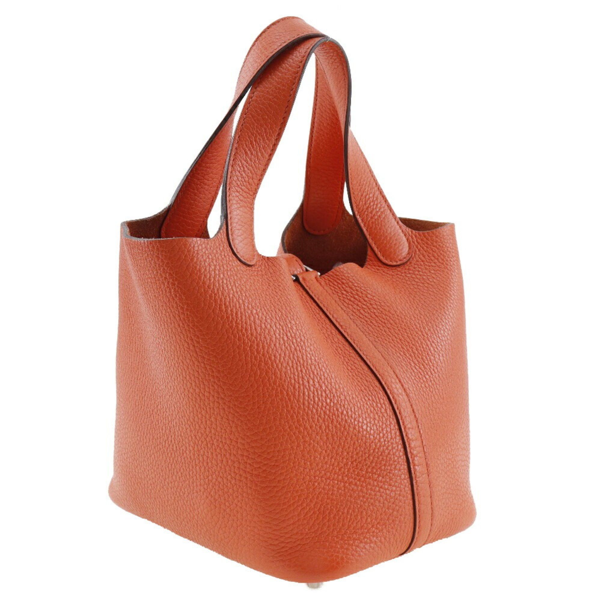 Hermes Hermes Picotin Lock PM Handbag Taurillon Clemence 2016 Orange/X Belt Clasp LockPM Women's Size ONE SIZE - 3 Thumbnail