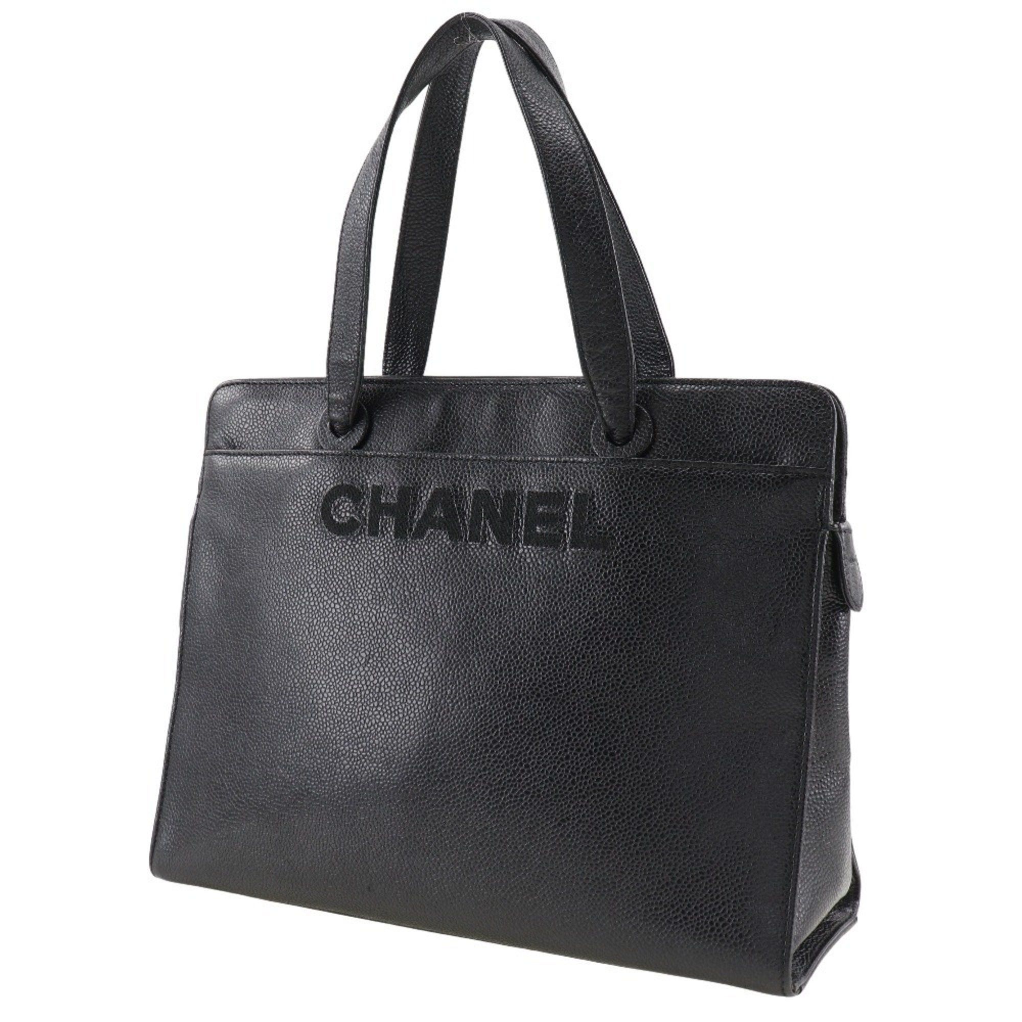 Chanel CHANEL handbag caviar skin black A5 logo ladies Size ONE SIZE - 2 Thumbnail