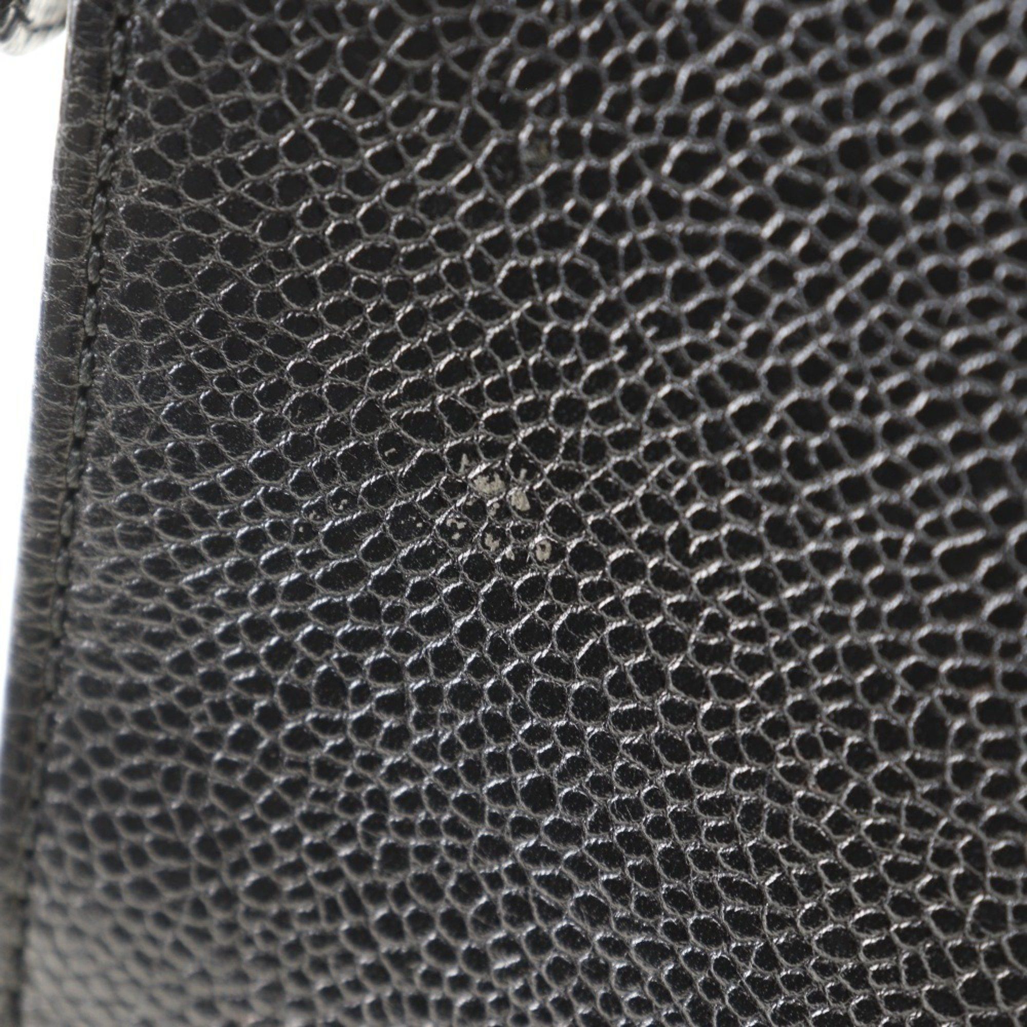 Chanel CHANEL handbag caviar skin black A5 logo ladies Size ONE SIZE - 10 Thumbnail