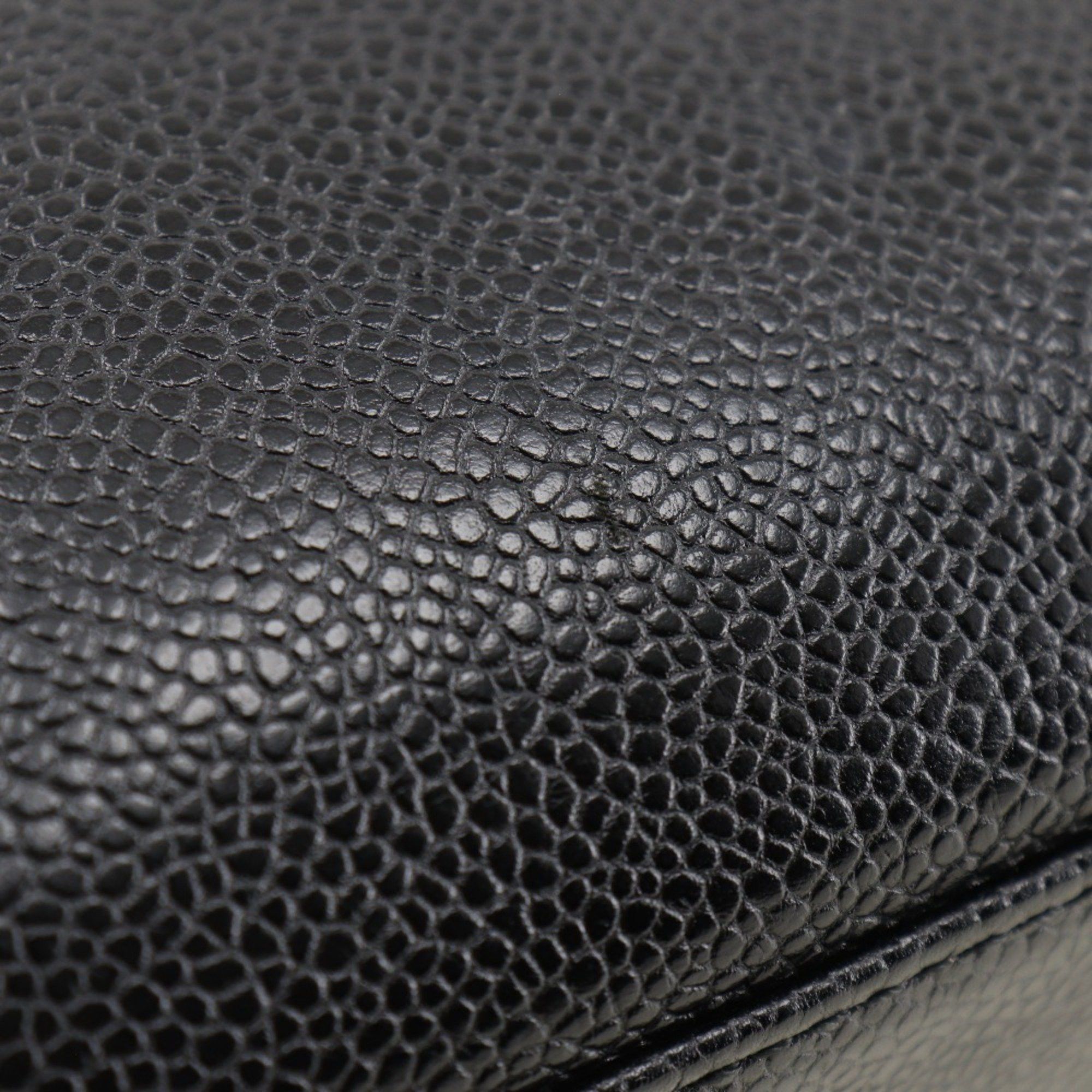 Chanel CHANEL handbag caviar skin black A5 logo ladies Size ONE SIZE - 7 Thumbnail