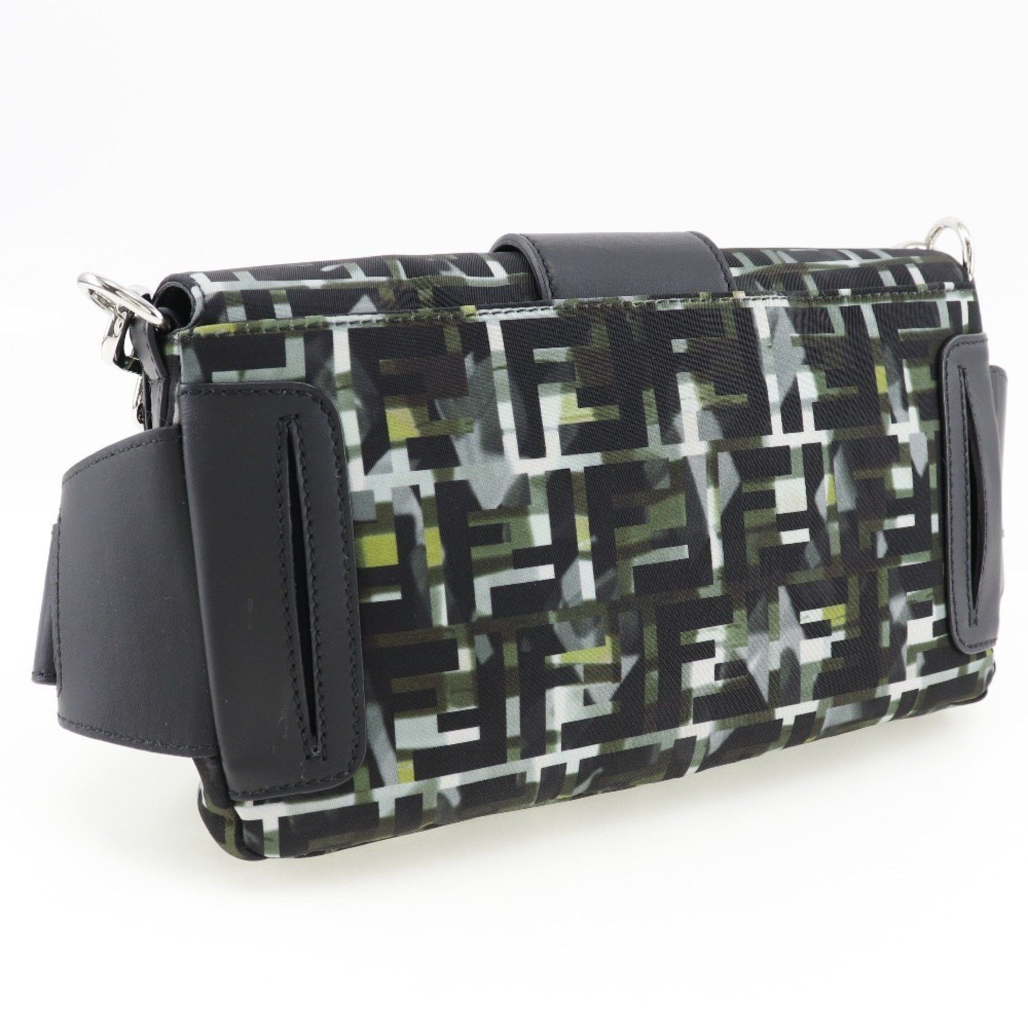 Fendi FENDI Mamma Bucket Shoulder Bag 3WAY Body Clutch Zucca Camouflage Pattern 7V72 Nylon Black 3way Type Unisex Size ONE SIZE - 3 Thumbnail