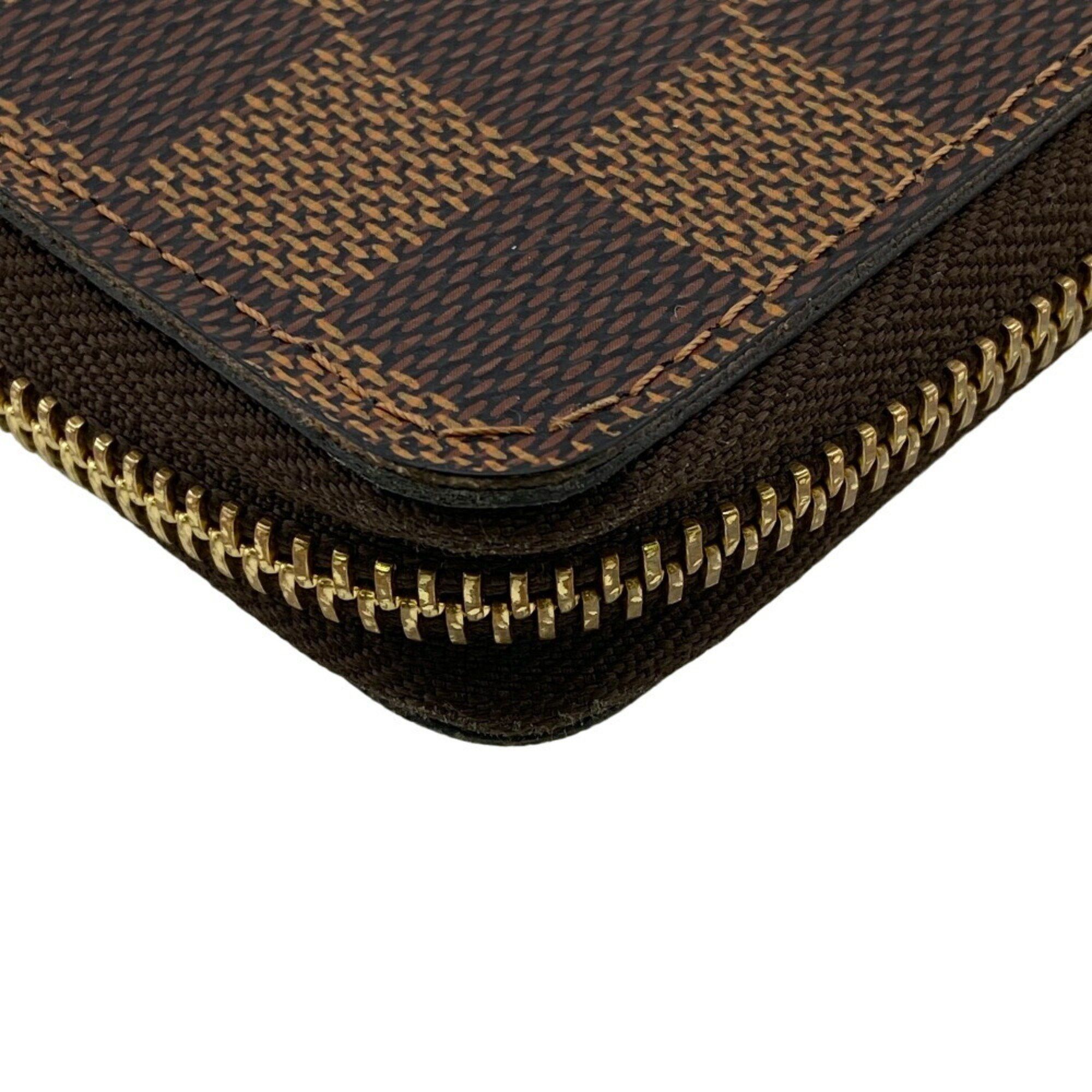 Louis Vuitton LOUIS VUITTON N60534 Portefeuille Clemence Round Damier Long Wallet Brown Women's Size ONE SIZE - 5 Thumbnail