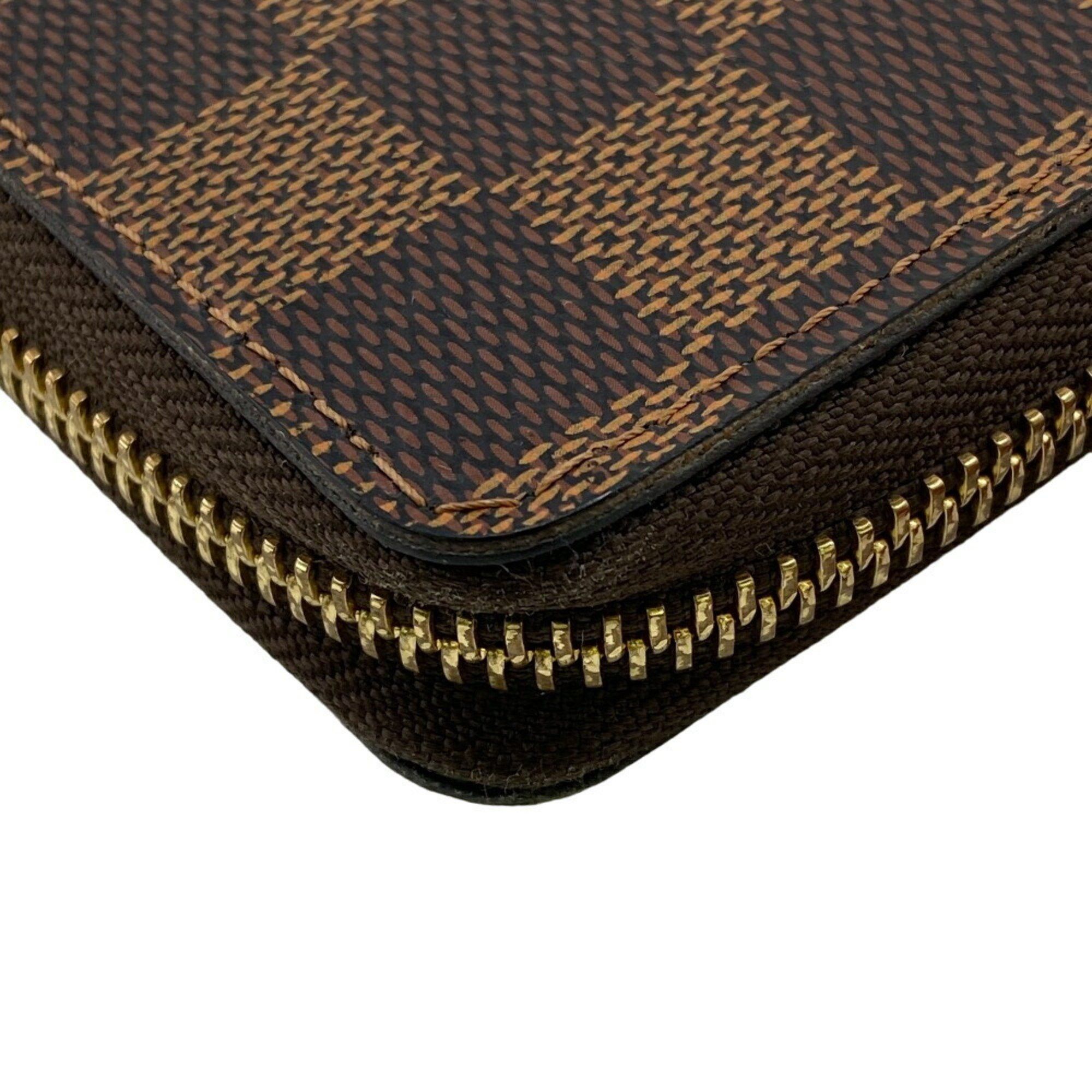 Louis Vuitton LOUIS VUITTON N60534 Portefeuille Clemence Round Damier Long Wallet Brown Women's Size ONE SIZE - 4 Thumbnail