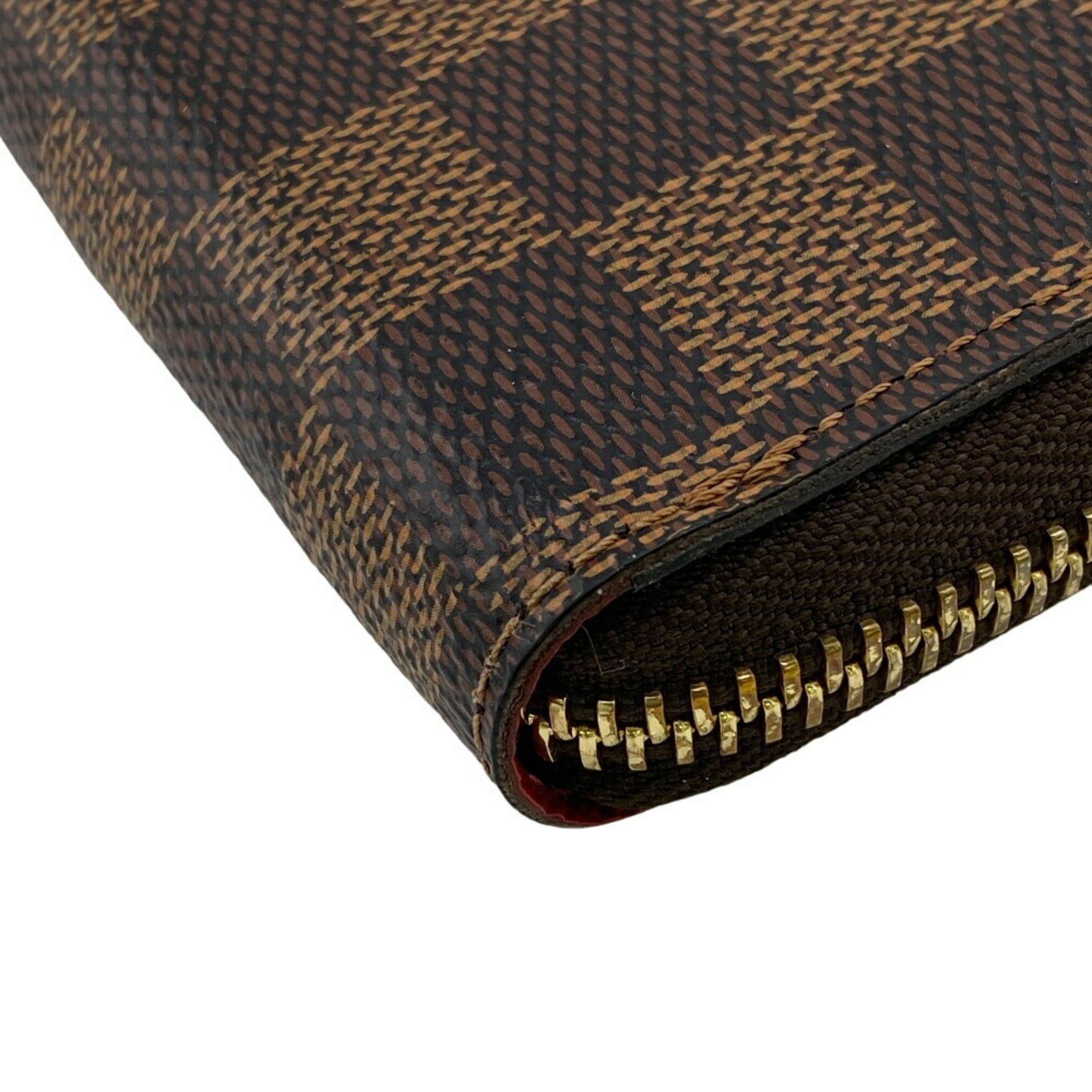 Louis Vuitton LOUIS VUITTON N60534 Portefeuille Clemence Round Damier Long Wallet Brown Women's Size ONE SIZE - 6 Thumbnail