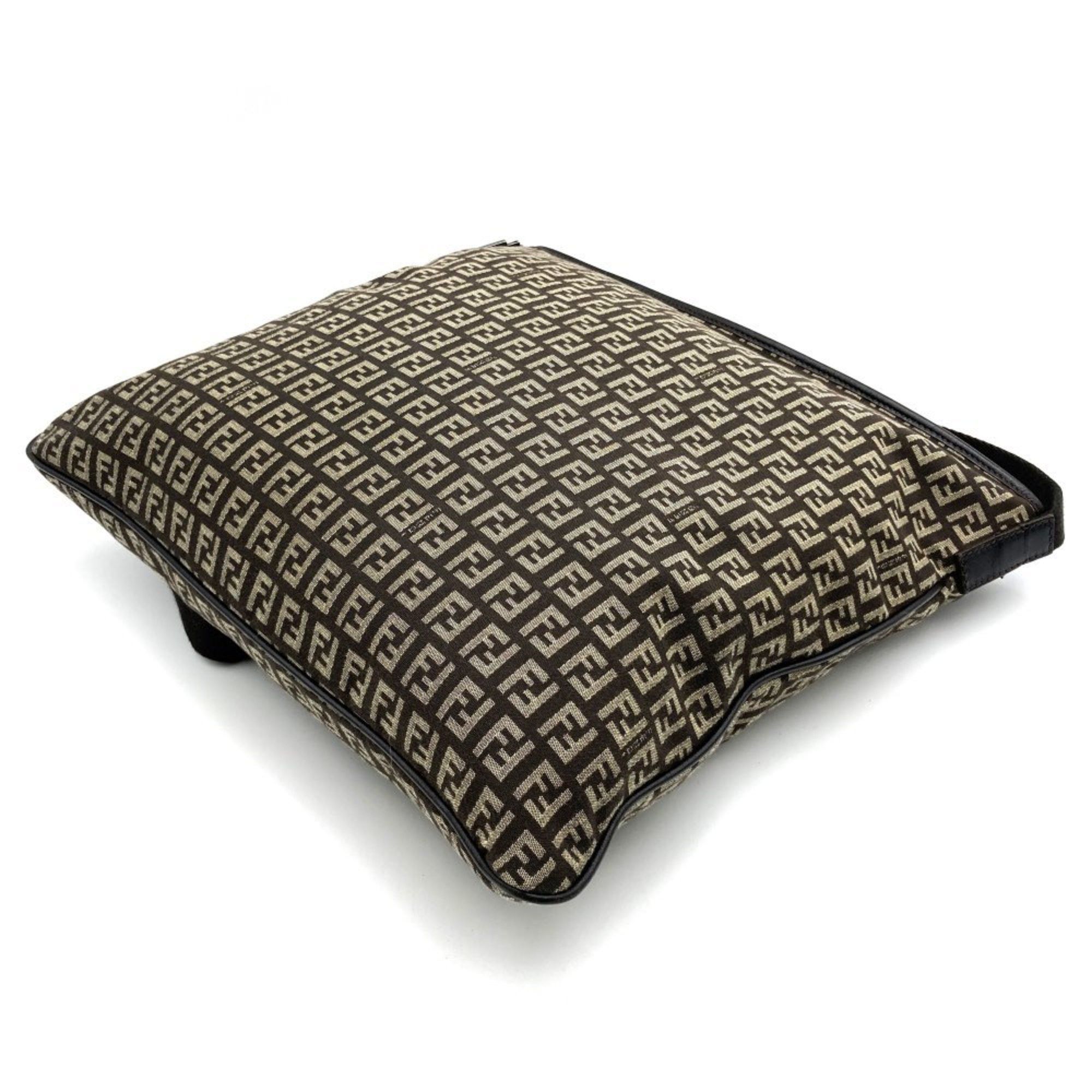Fendi FENDI Shoulder Bag No Gusset Zucchino Brown Canvas Leather Men Women Size ONE SIZE - 4 Thumbnail