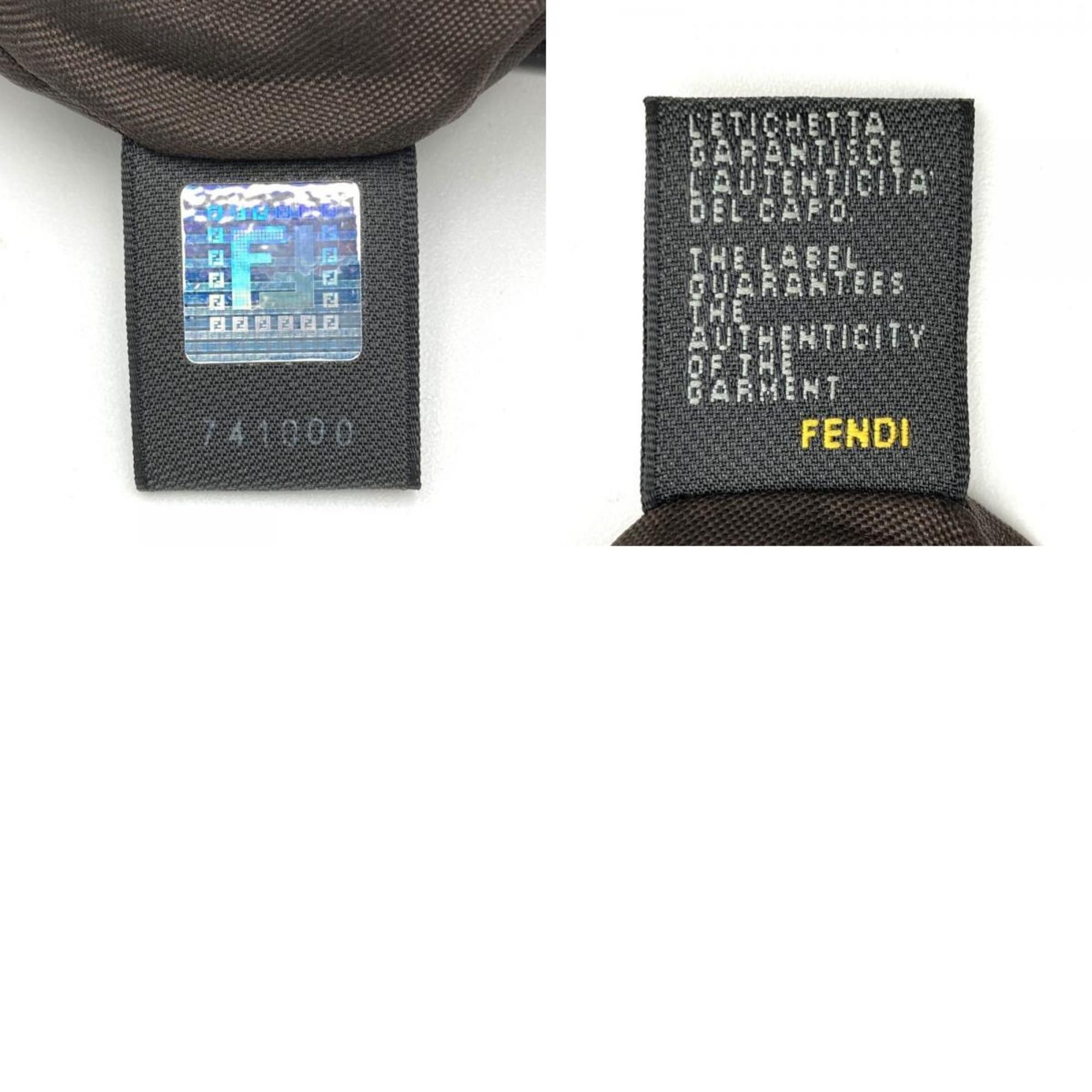 Fendi FENDI Shoulder Bag No Gusset Zucchino Brown Canvas Leather Men Women Size ONE SIZE - 10 Thumbnail