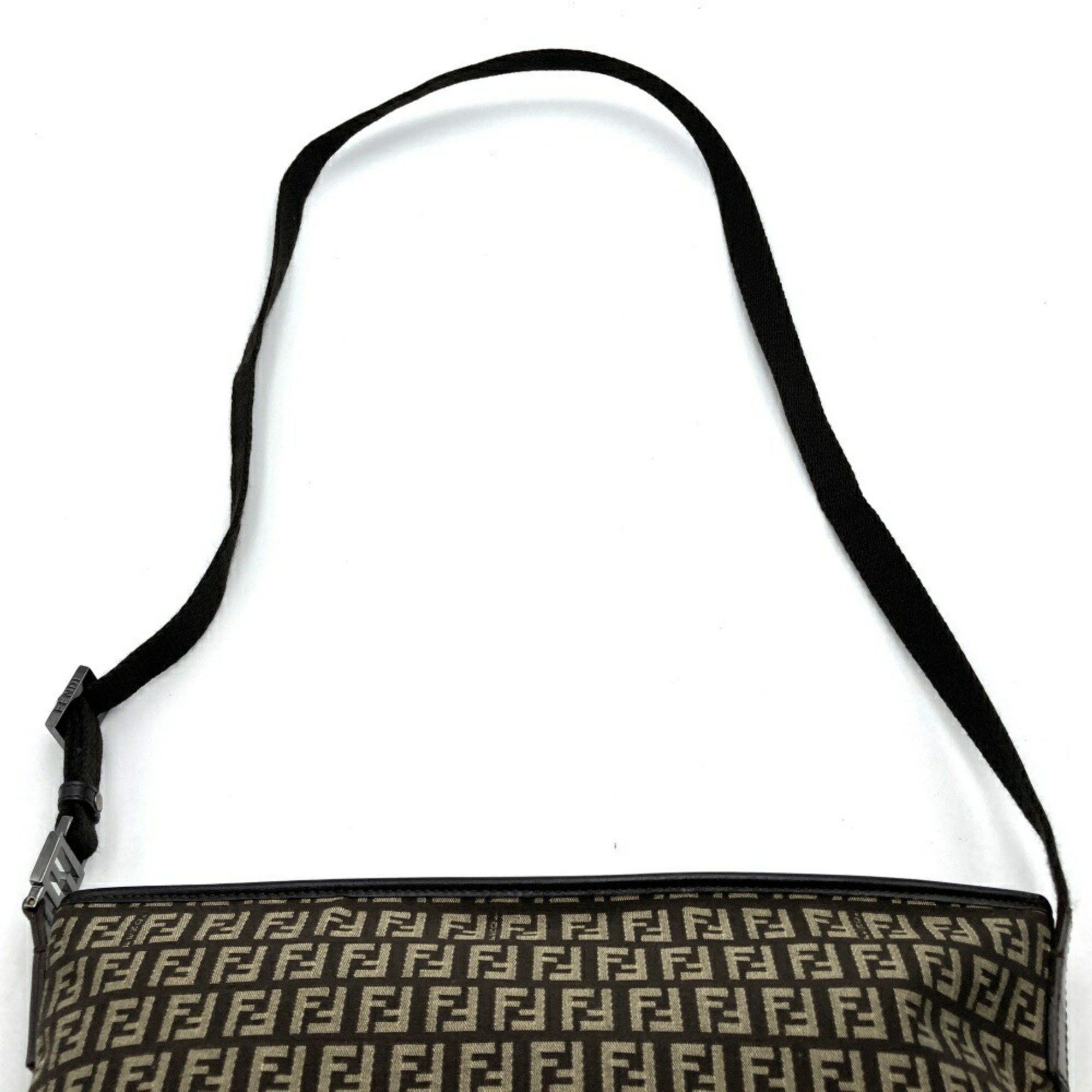 Fendi FENDI Shoulder Bag No Gusset Zucchino Brown Canvas Leather Men Women Size ONE SIZE - 6 Thumbnail