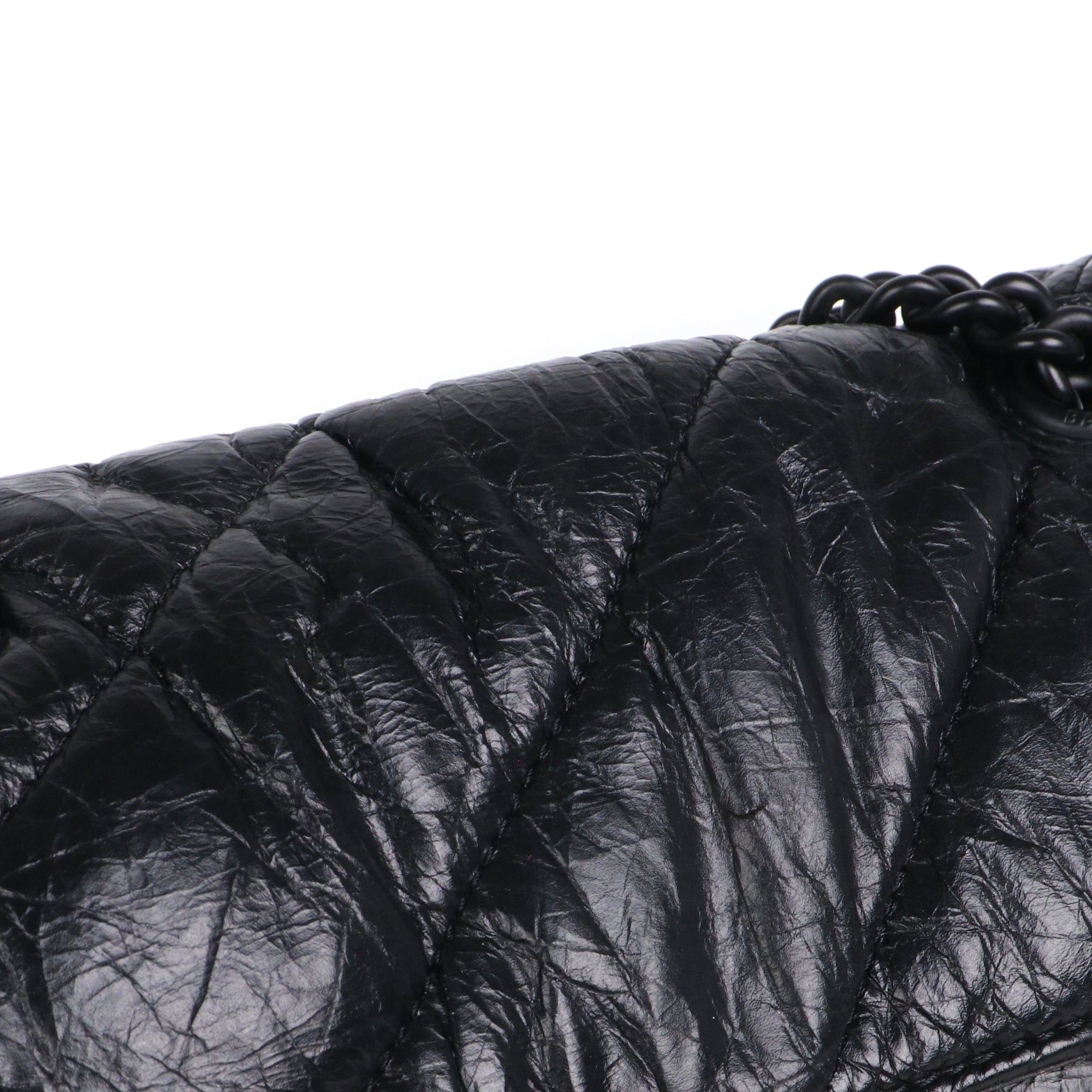 Balenciaga BALENCIAGA - Balenciaga Crush small shoulder bag in black quilted and crinkled leather Size ONE SIZE - 5 Thumbnail