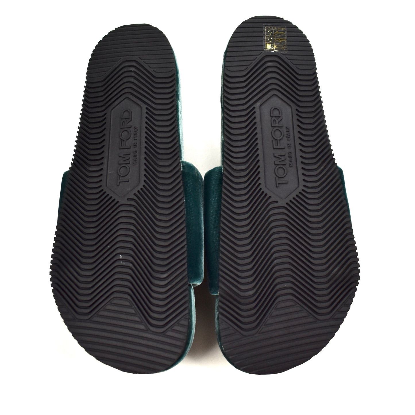 Tom Ford Tom Ford Teal Velvet TF Logo Slippers Slides Size US 10 / EU 43 - 6 Thumbnail