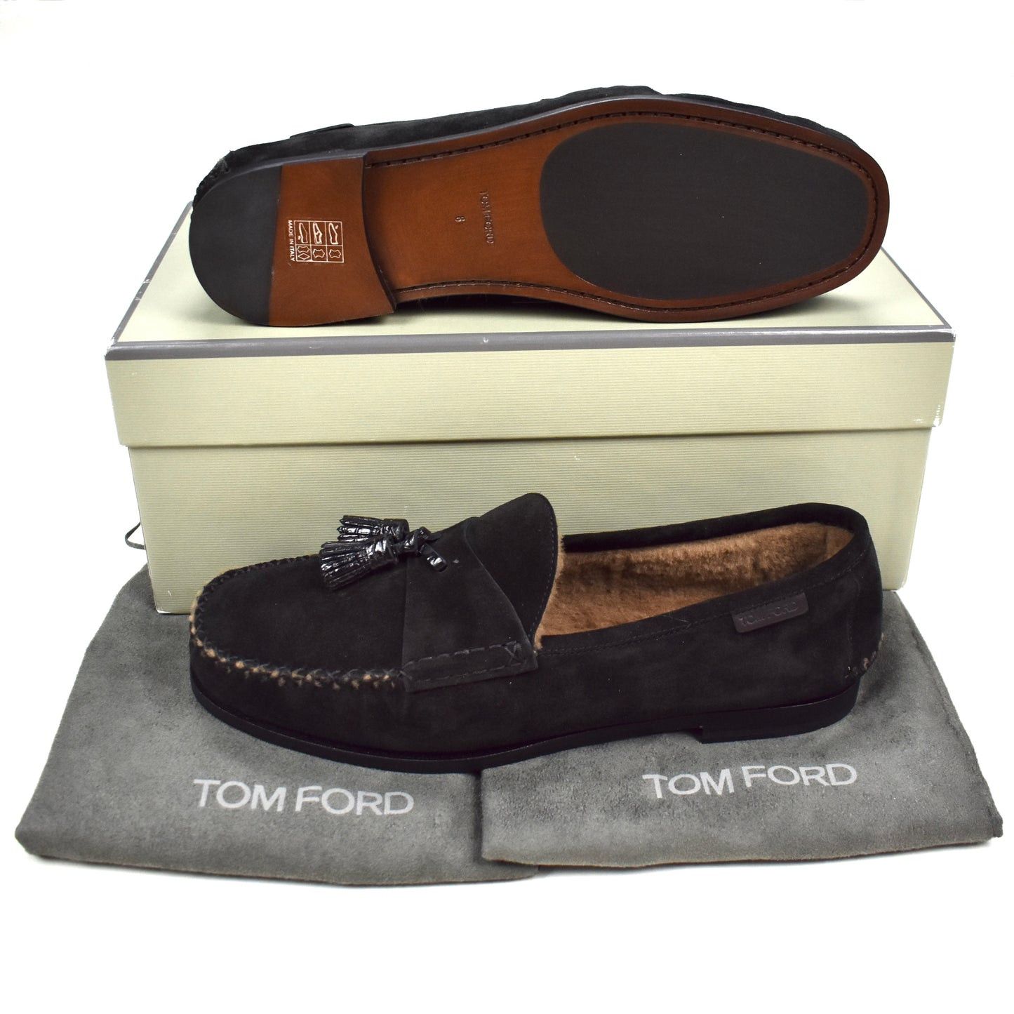 Tom Ford Tom Ford Genuine Shearling Fur Tassel Loafers Size US 9 / EU 42 - 2 Thumbnail