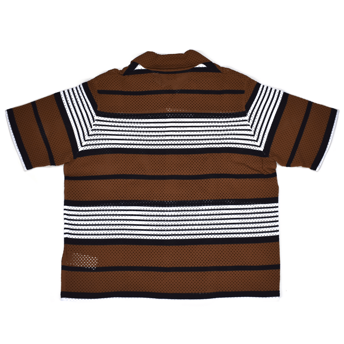 Burberry Burberry Birch Brown Icon Stripe Knit Mesh Button Down Shirt Size US S / EU 44-46 / 1 - 2 Thumbnail
