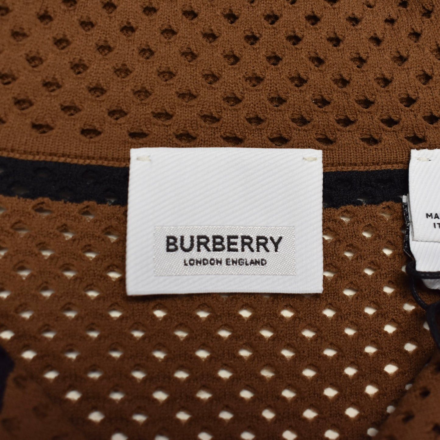 Burberry Burberry Birch Brown Icon Stripe Knit Mesh Button Down Shirt Size US S / EU 44-46 / 1 - 4 Thumbnail