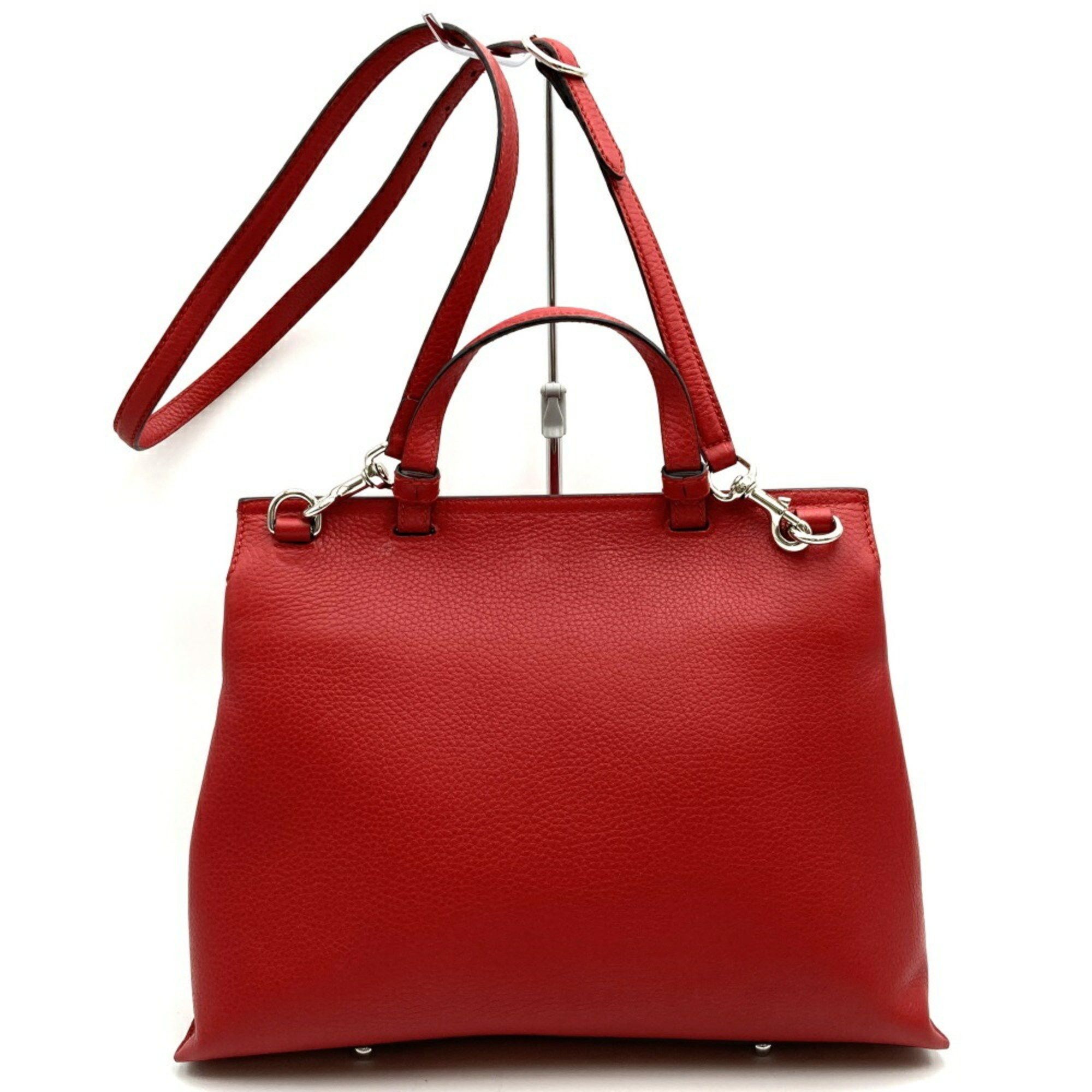 Gucci GUCCI 392013 Handbag Shoulder Bag 2way Bamboo Red Leather Women's Size ONE SIZE - 3 Thumbnail