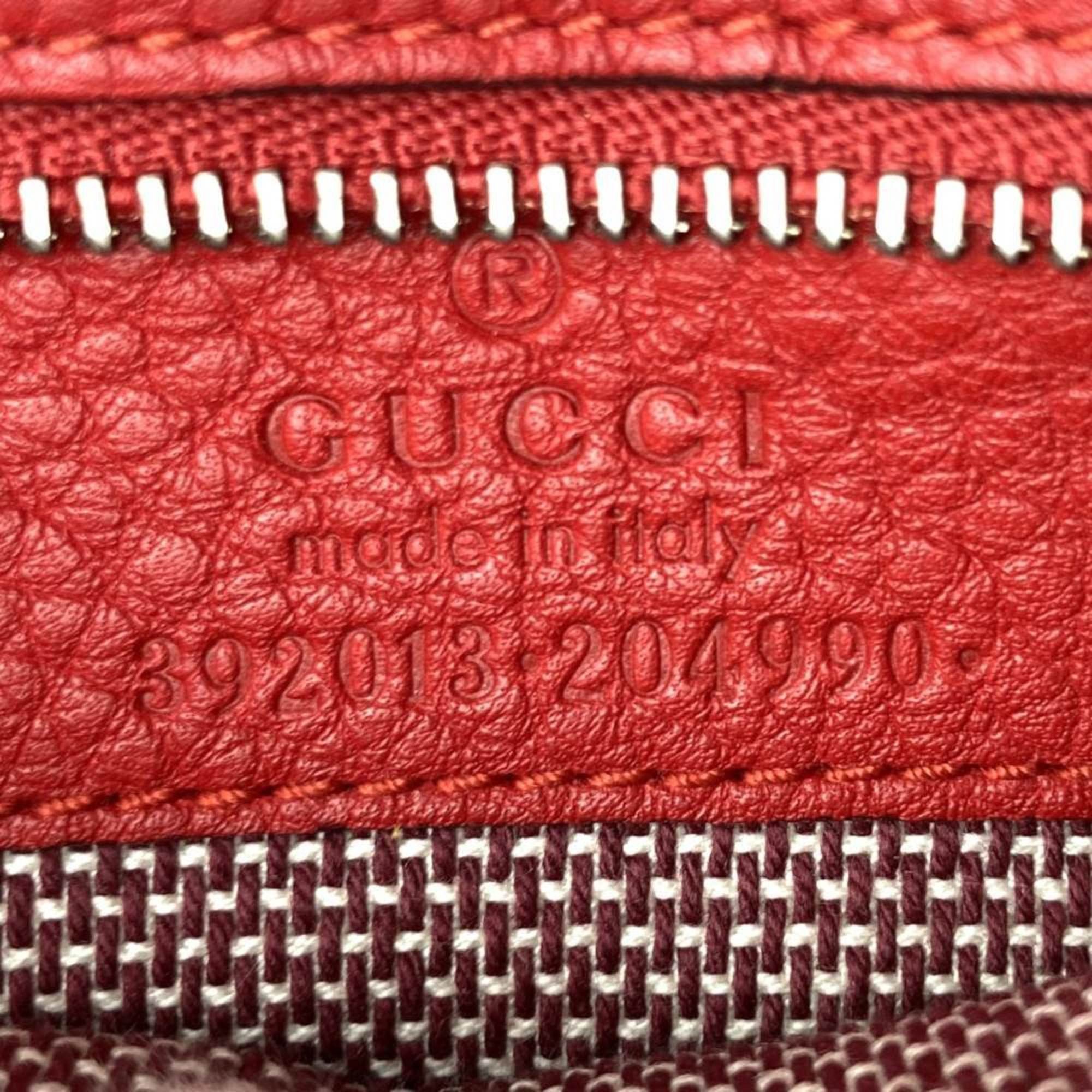 Gucci GUCCI 392013 Handbag Shoulder Bag 2way Bamboo Red Leather Women's Size ONE SIZE - 8 Thumbnail