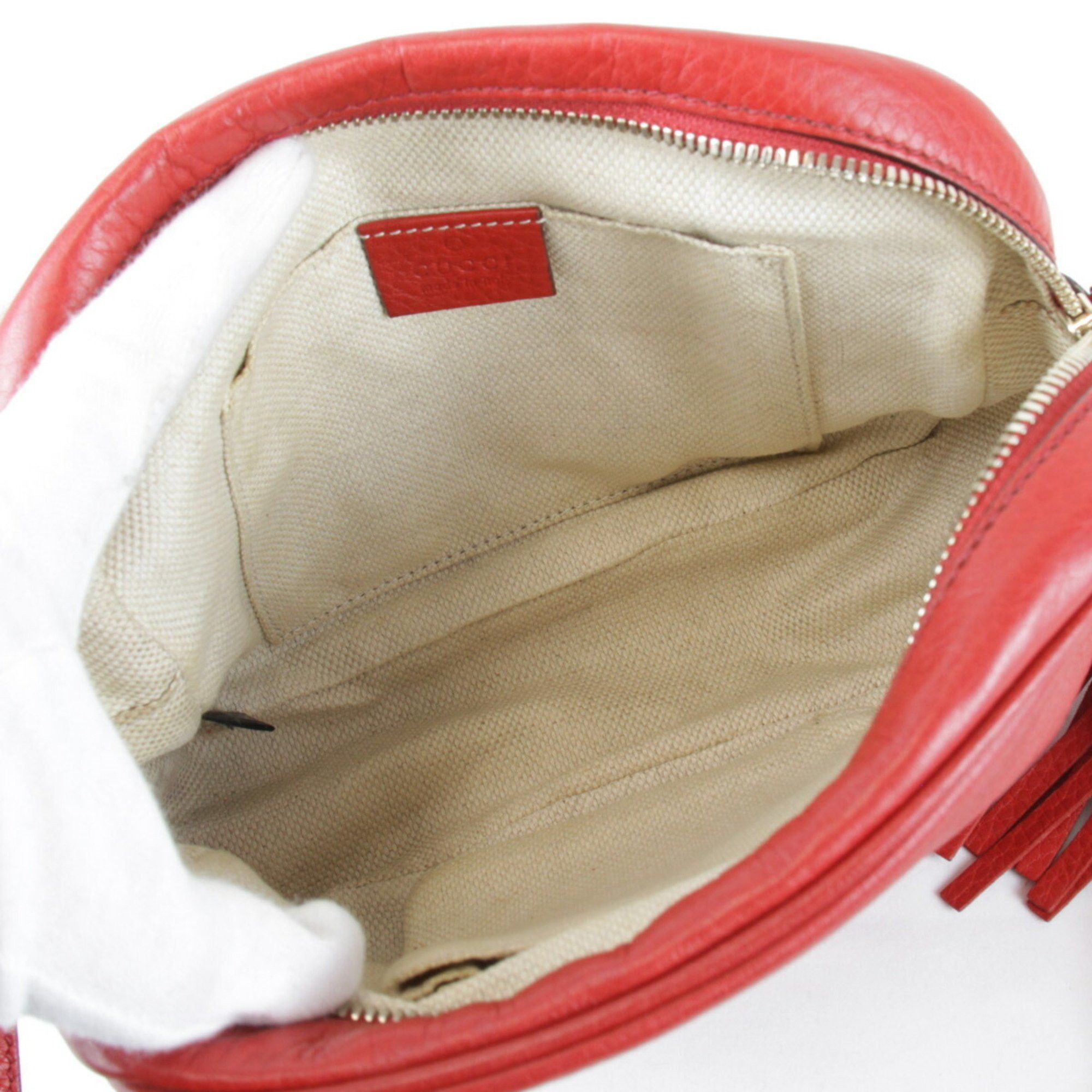 Gucci GUCCI 308364 498879 Shoulder Bag Leather Red Women's Size ONE SIZE - 7 Thumbnail