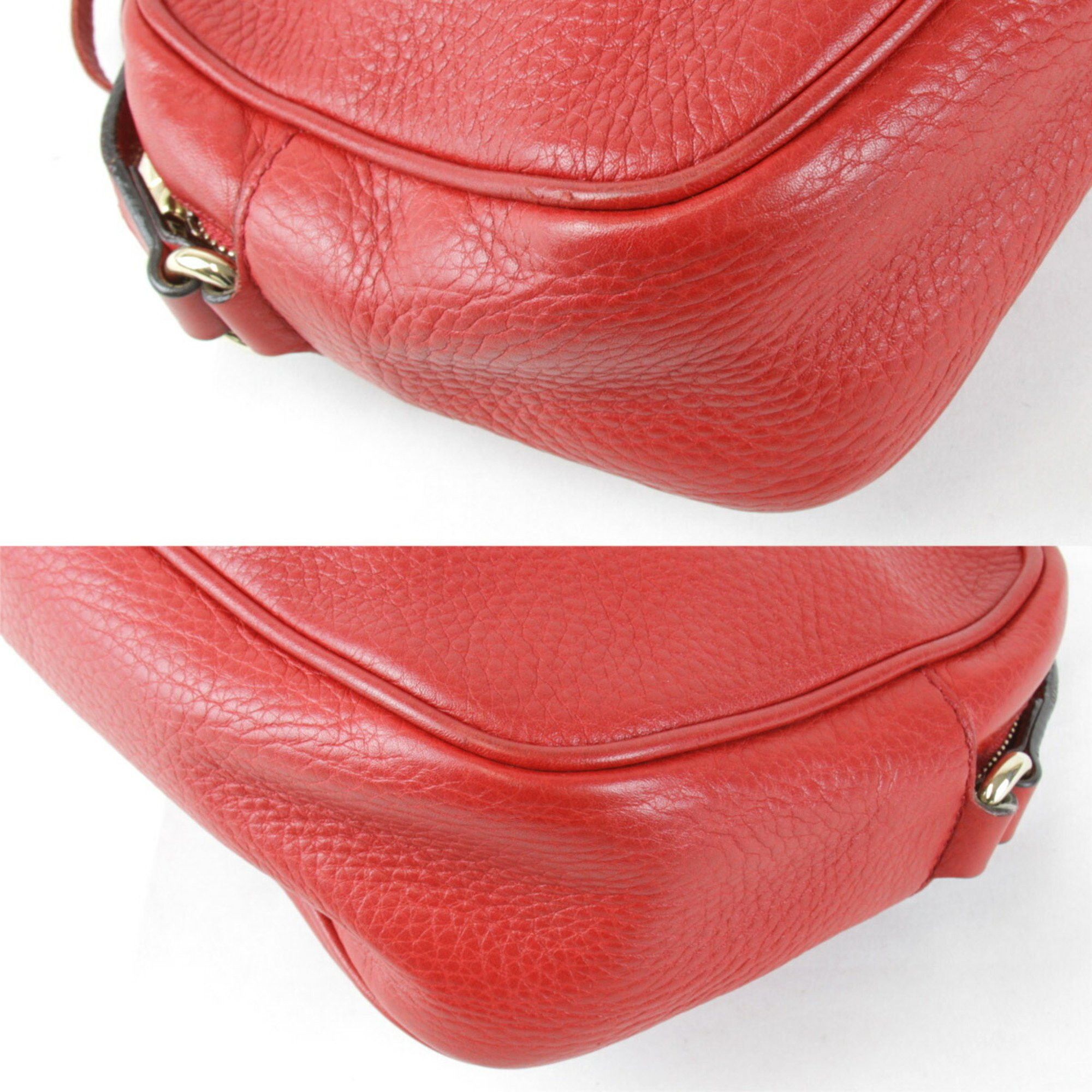 Gucci GUCCI 308364 498879 Shoulder Bag Leather Red Women's Size ONE SIZE - 4 Thumbnail