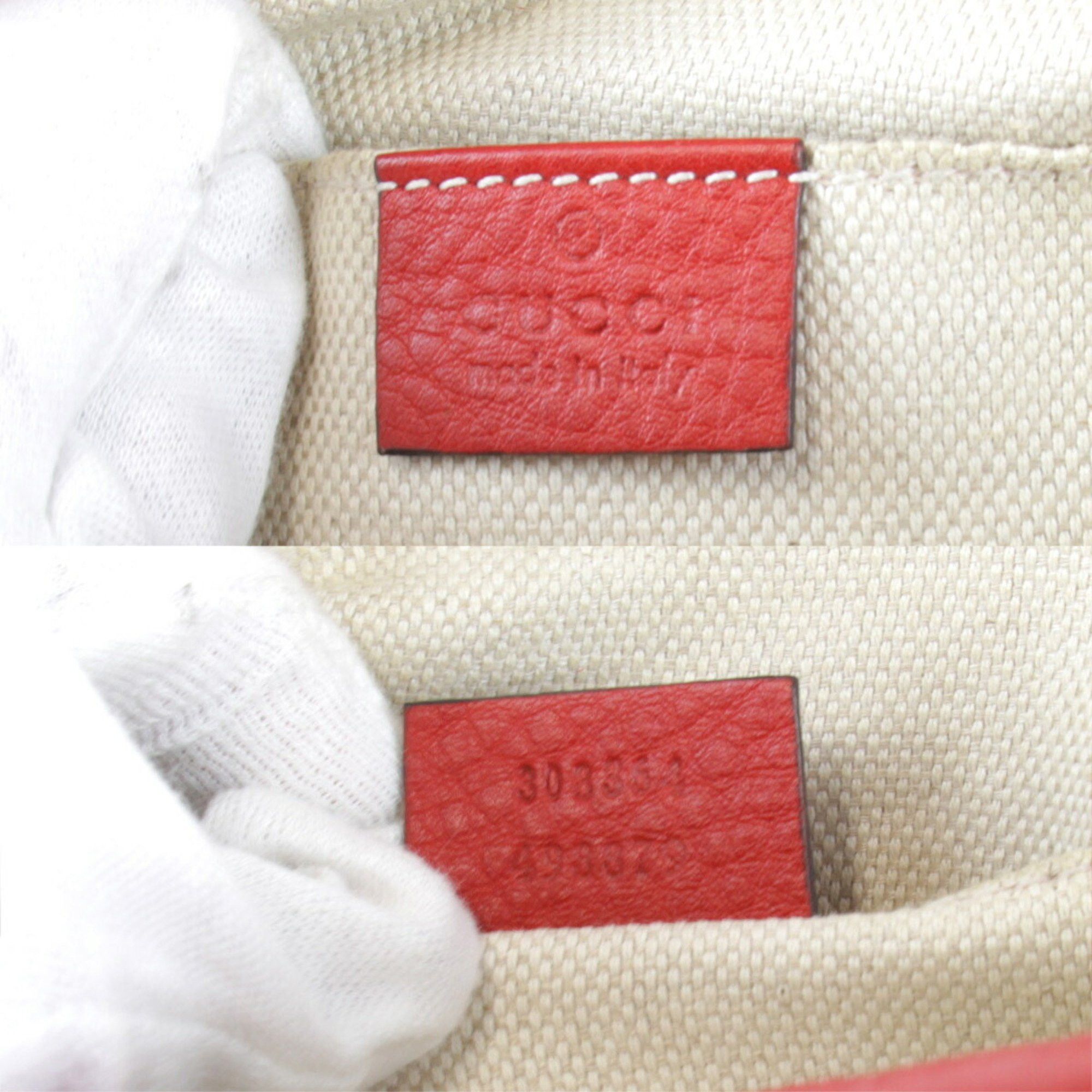 Gucci GUCCI 308364 498879 Shoulder Bag Leather Red Women's Size ONE SIZE - 6 Thumbnail