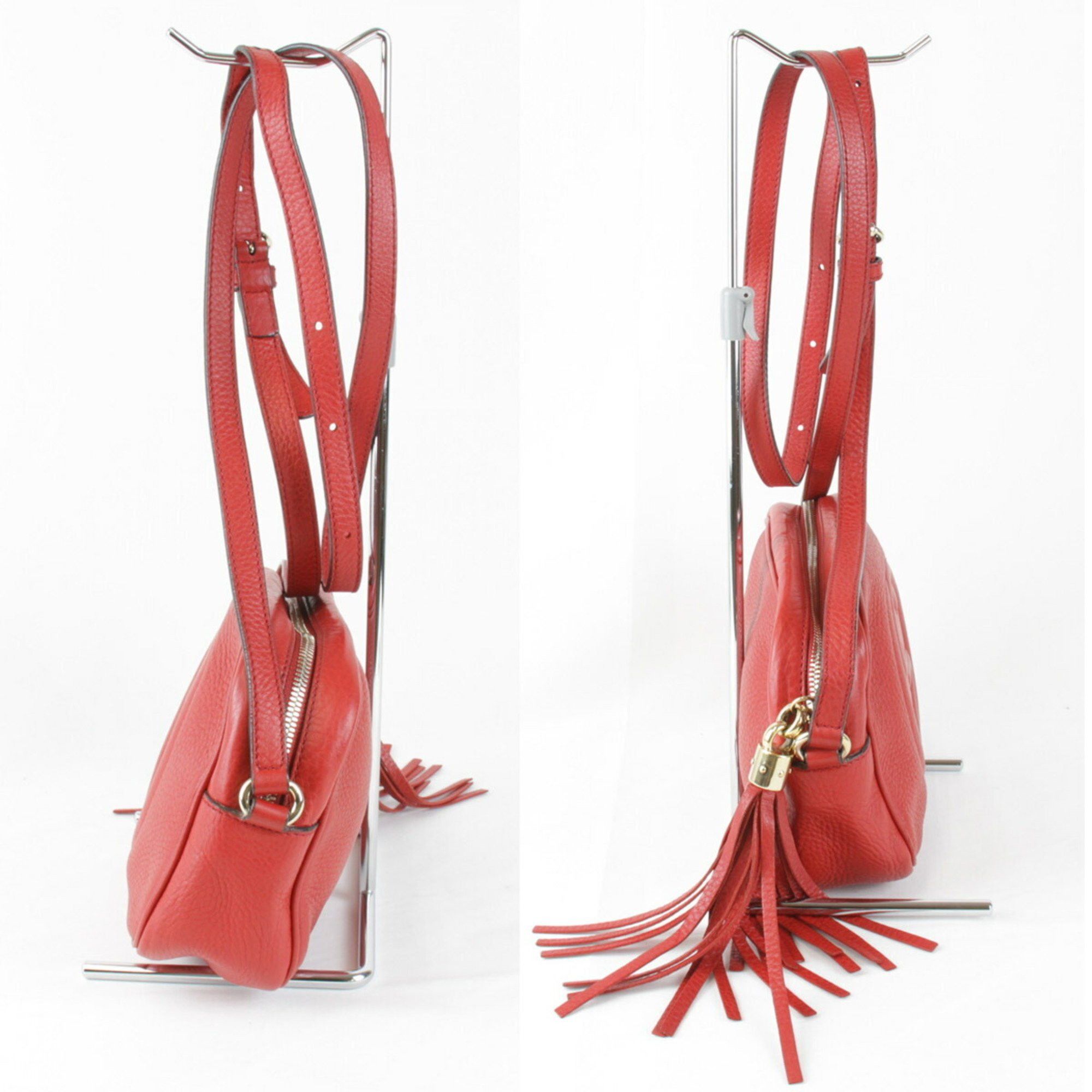 Gucci GUCCI 308364 498879 Shoulder Bag Leather Red Women's Size ONE SIZE - 3 Thumbnail