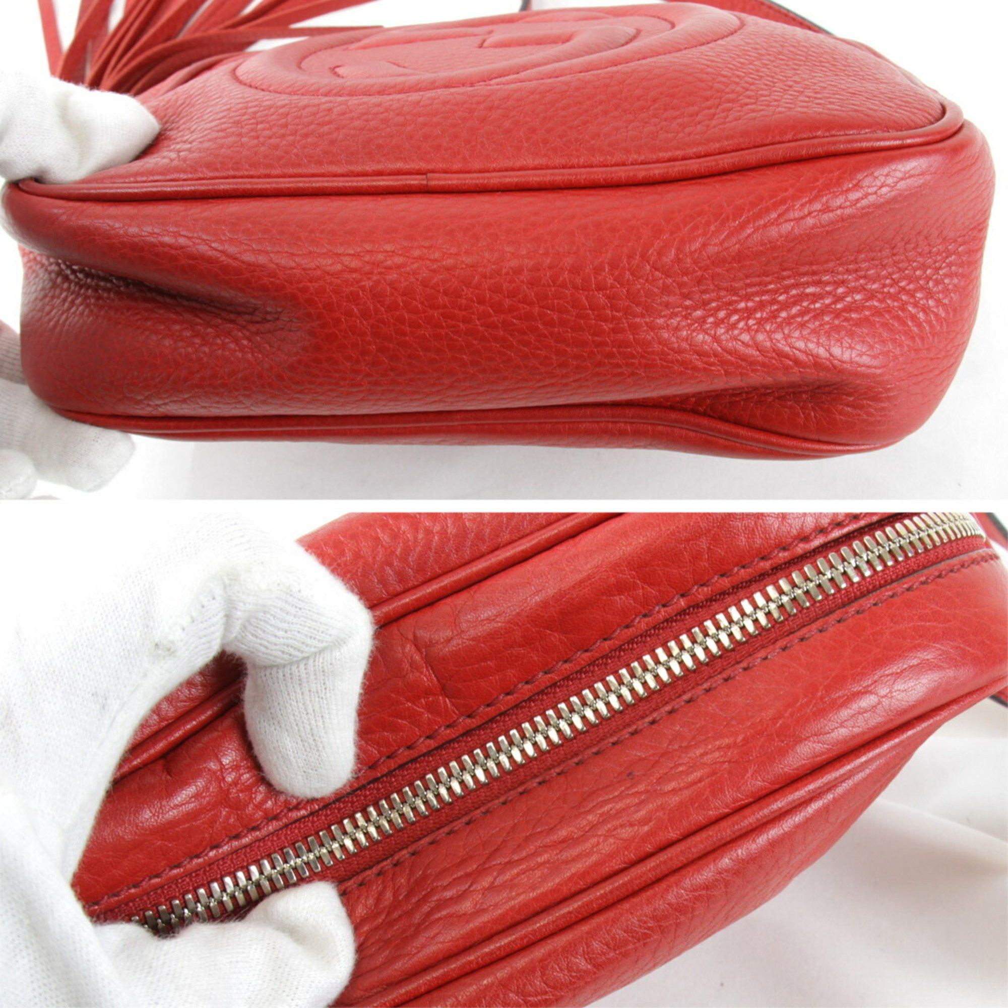 Gucci GUCCI 308364 498879 Shoulder Bag Leather Red Women's Size ONE SIZE - 5 Thumbnail