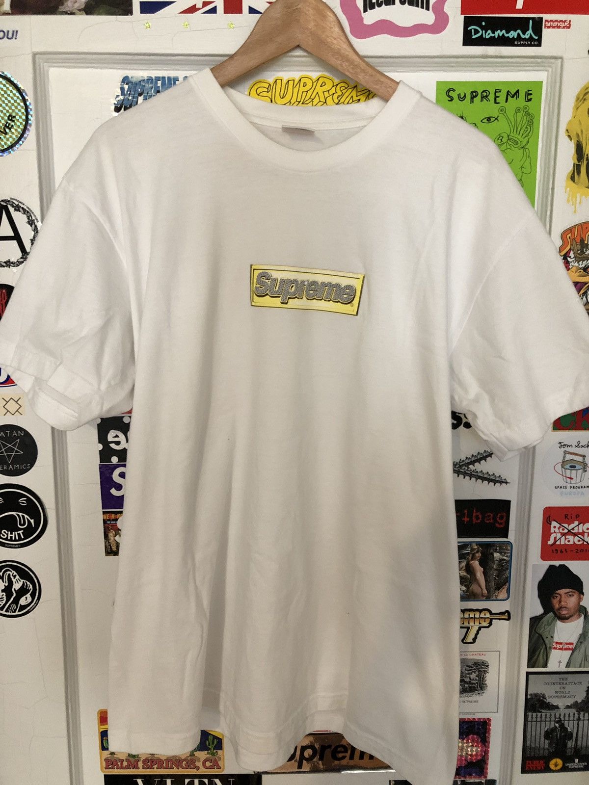 Supreme White Bling Box Logo Tee | Grailed