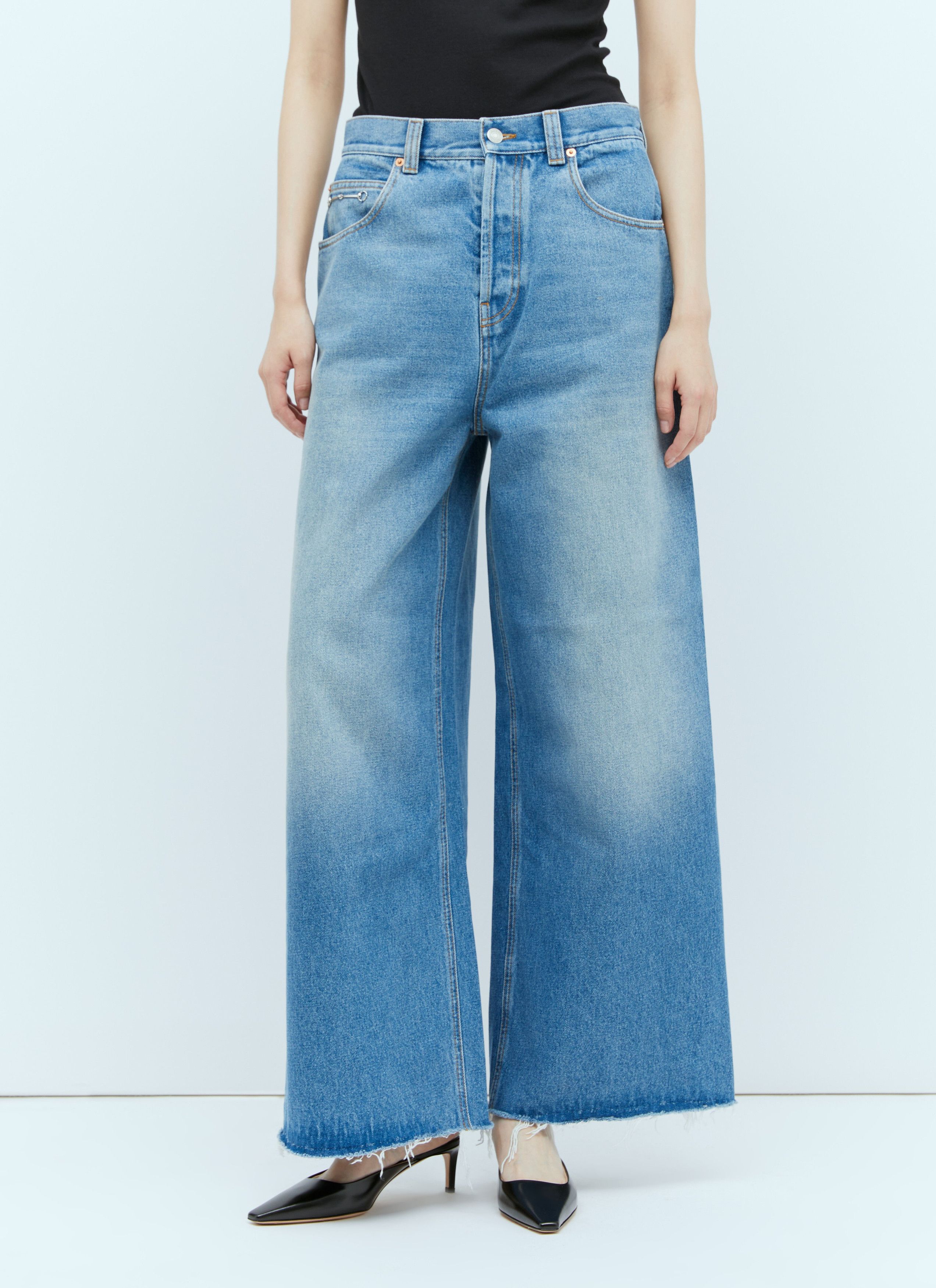 Gucci Denim Wide-Leg Jeans Size 25" / US 0 / IT 36 - 4 Thumbnail