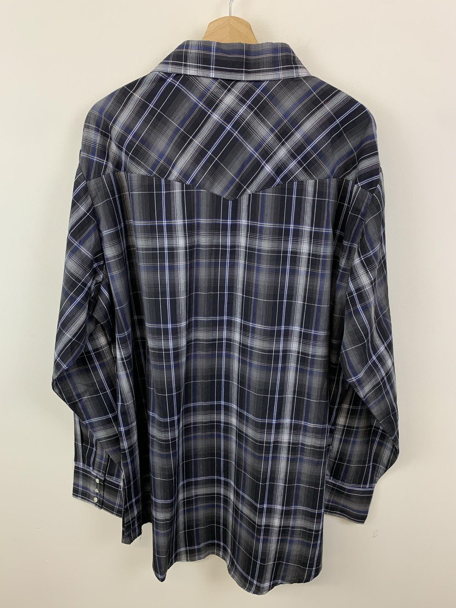 Flannel × Vintage Vintage Ely Cattleman 1990s Deadstock Black Pearl Snap Button Down Size XXL Tall Size US XXL / EU 58 / 5 - 4 Thumbnail