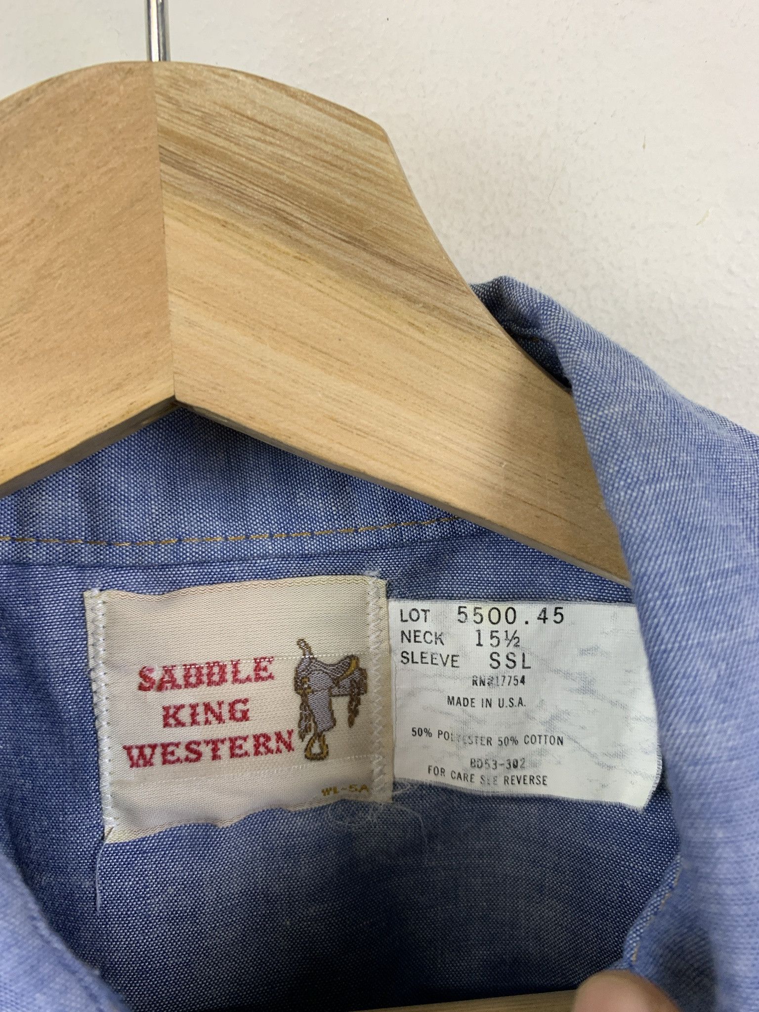 Flannel × Vintage Vintage 1990s Saddle King Western Pearl Snap Shirt Size L Size US L / EU 52-54 / 3 - 2 Thumbnail
