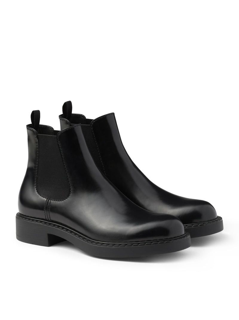 Prada Brushed Leather Chelsea Boots Size US 9 / EU 42 - 2 Thumbnail