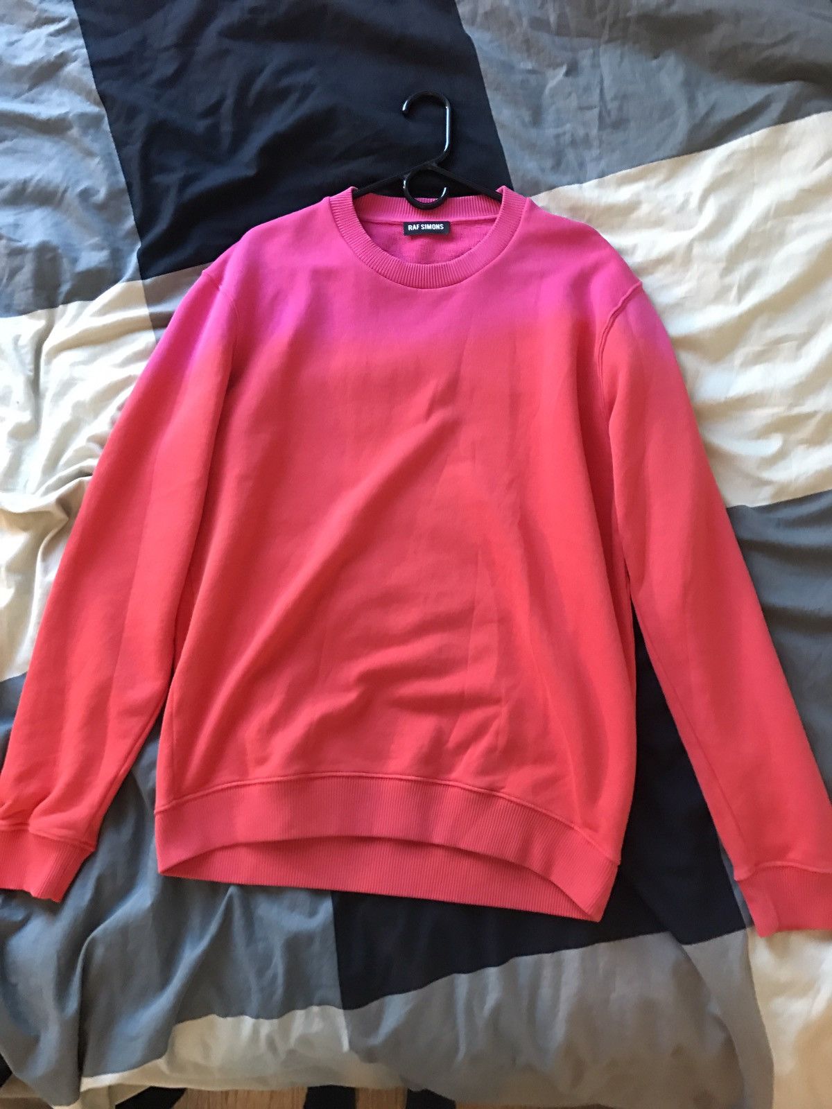 Pre-owned Raf Simons Dip Dye Sweater Pink In Red