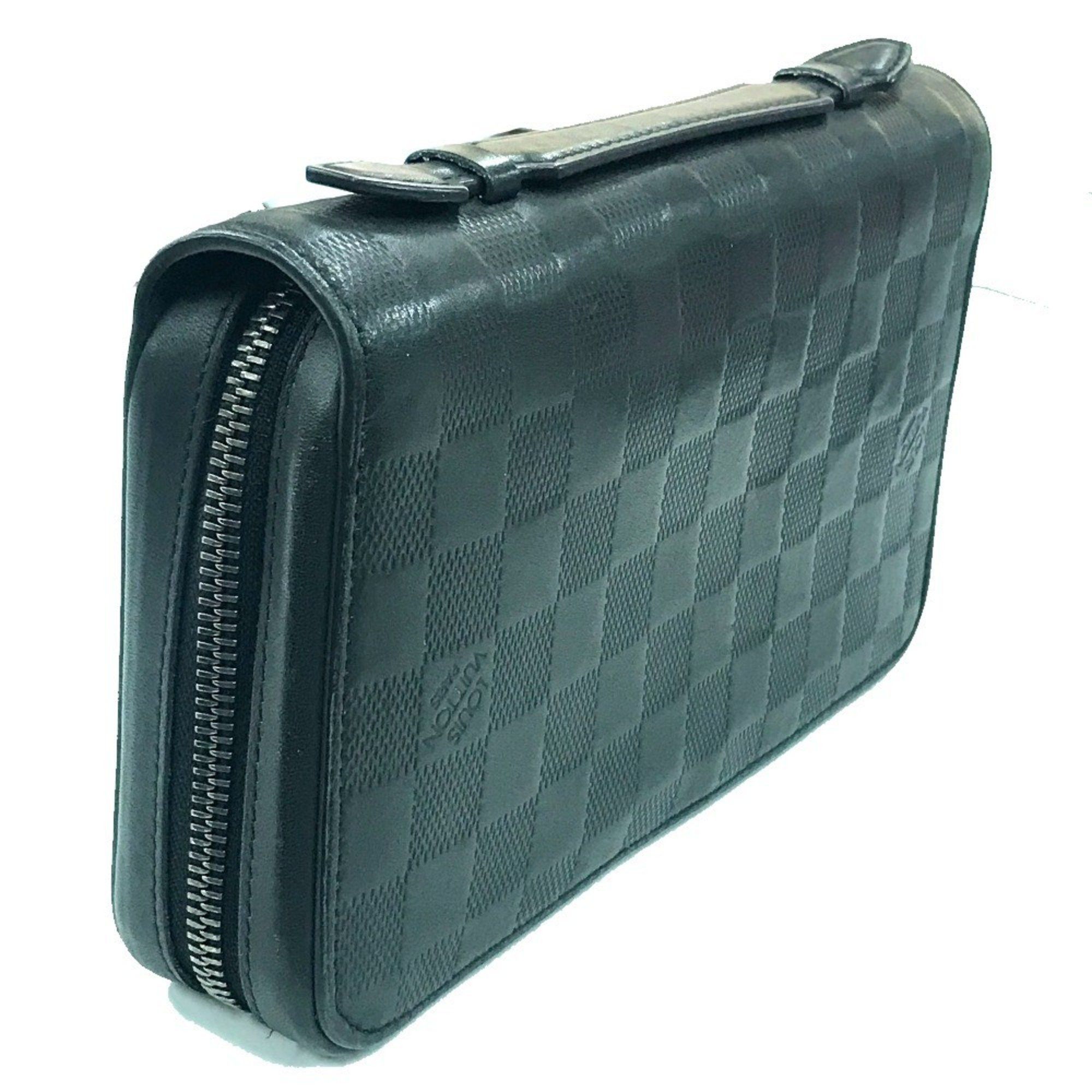 Louis Vuitton LOUIS VUITTON N61254 Damier Infini Zippy XL Clutch Bag Long Wallet Leather Men's Noir Black Size ONE SIZE - 7 Thumbnail