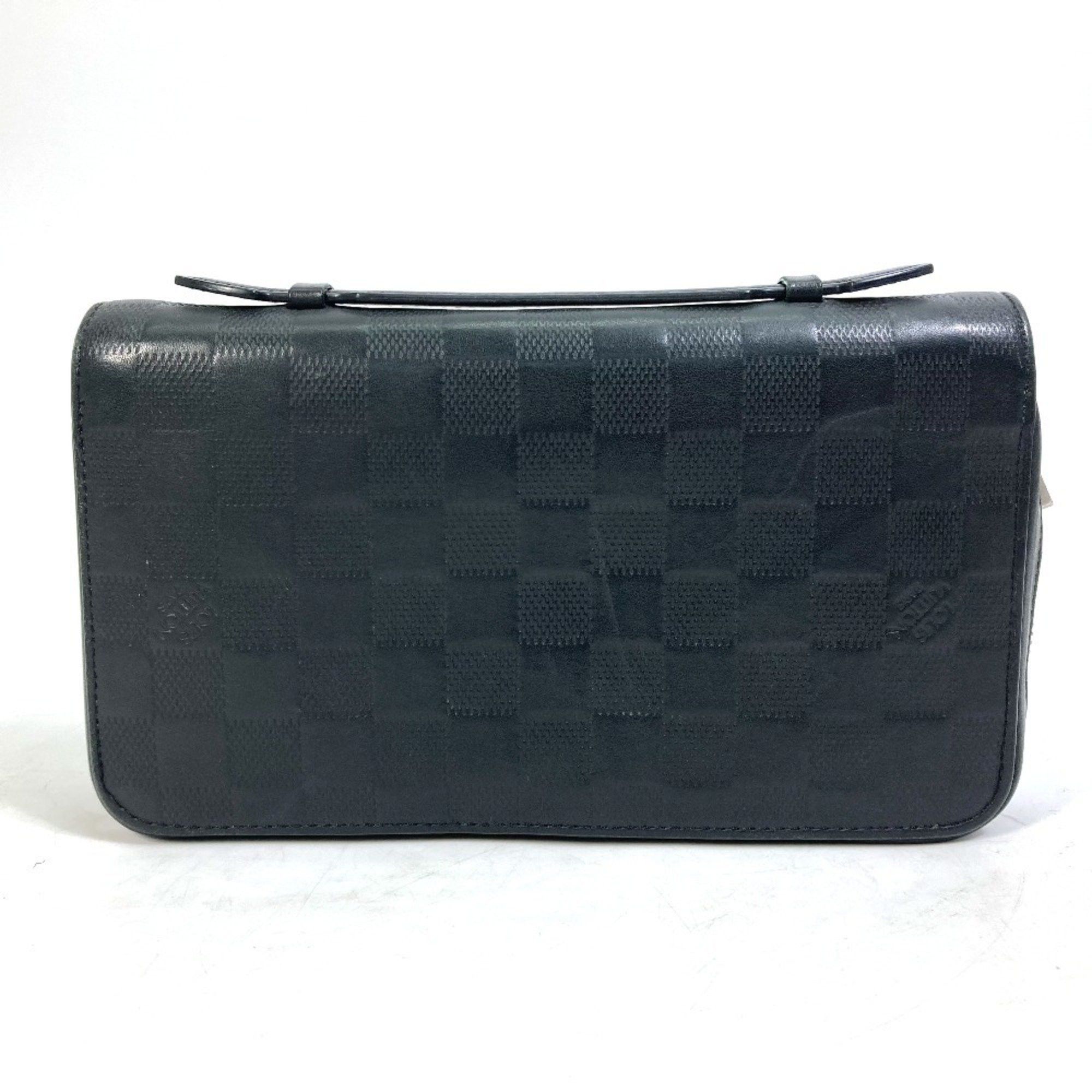 Louis Vuitton LOUIS VUITTON N61254 Damier Infini Zippy XL Clutch Bag Long Wallet Leather Men's Noir Black Size ONE SIZE - 2 Thumbnail