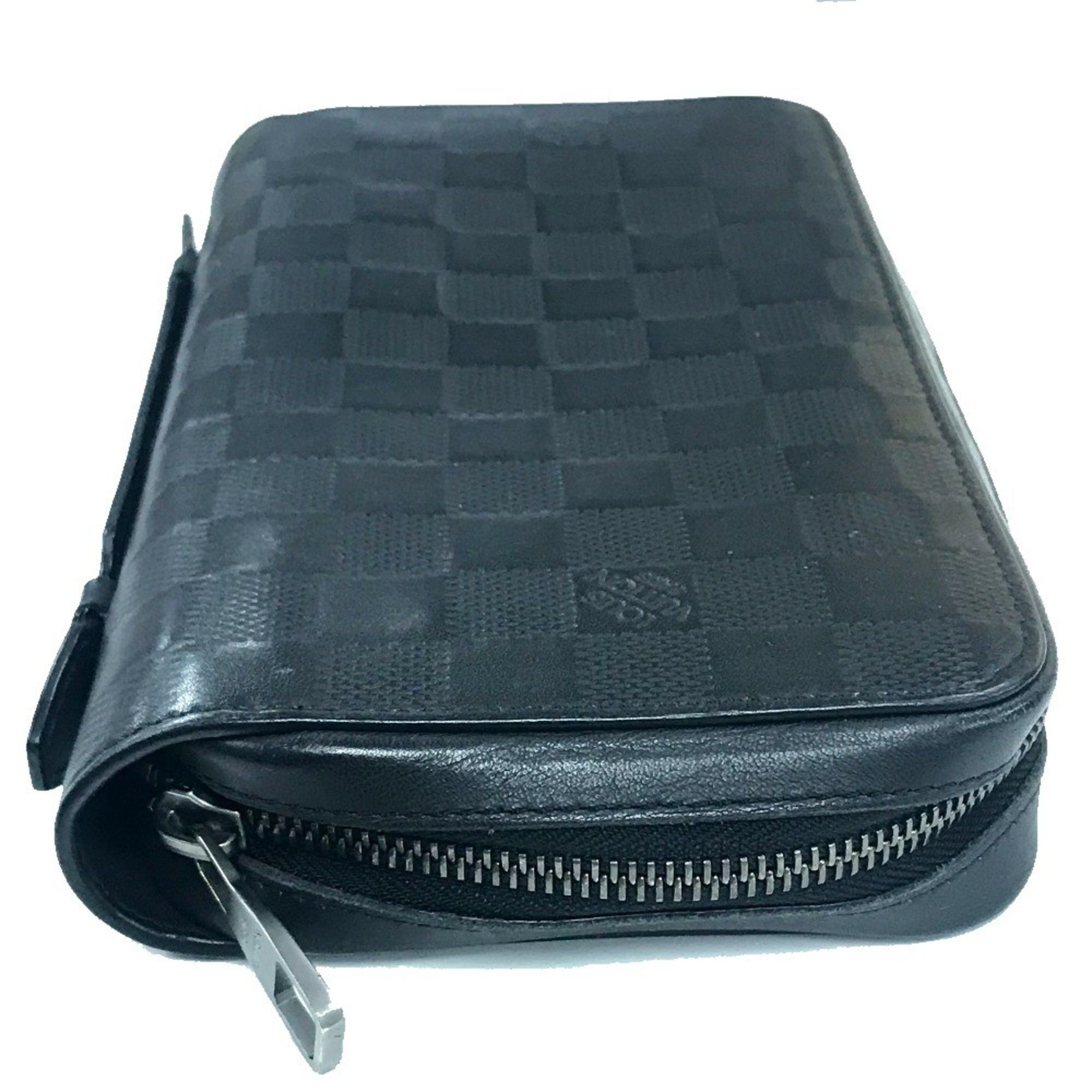 Louis Vuitton LOUIS VUITTON N61254 Damier Infini Zippy XL Clutch Bag Long Wallet Leather Men's Noir Black Size ONE SIZE - 3 Thumbnail