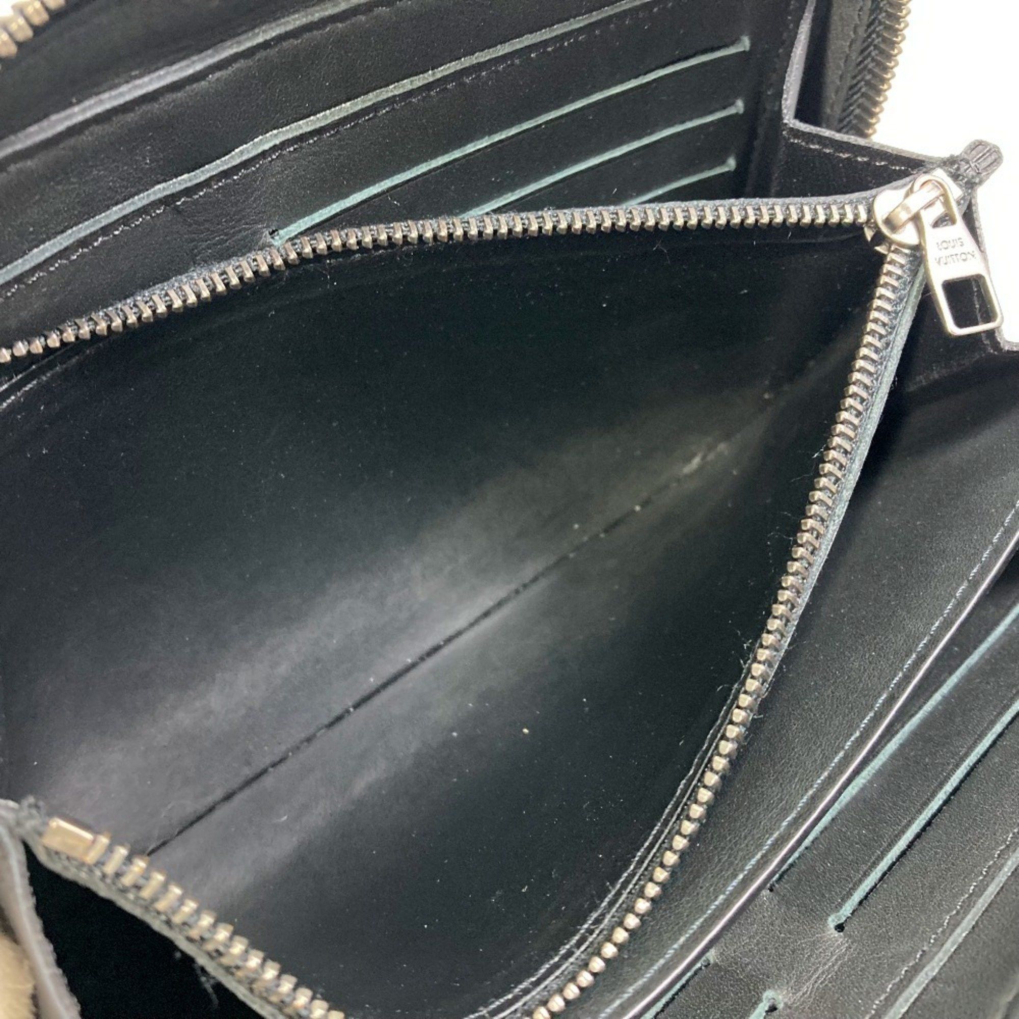 Louis Vuitton LOUIS VUITTON N61254 Damier Infini Zippy XL Clutch Bag Long Wallet Leather Men's Noir Black Size ONE SIZE - 14 Thumbnail