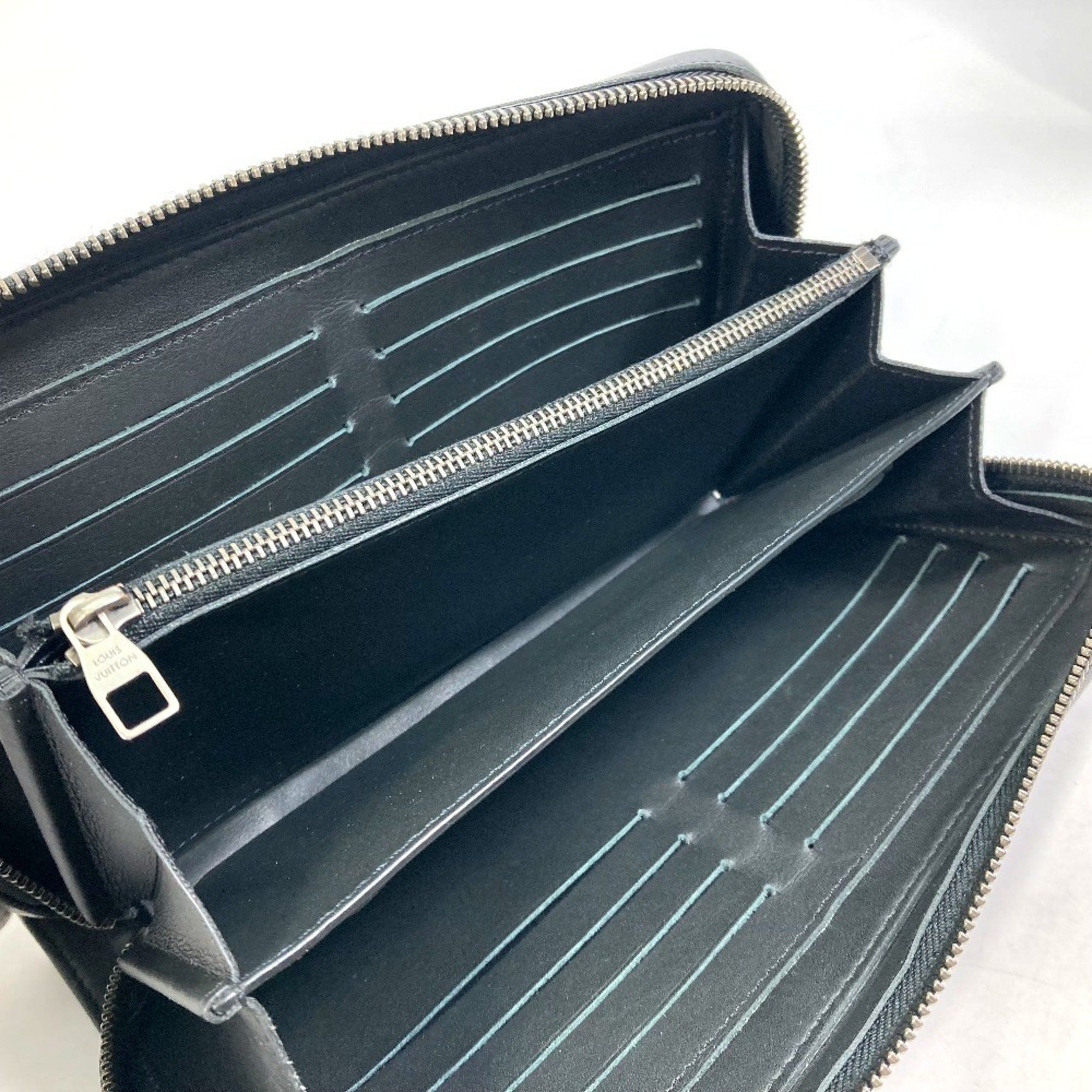 Louis Vuitton LOUIS VUITTON N61254 Damier Infini Zippy XL Clutch Bag Long Wallet Leather Men's Noir Black Size ONE SIZE - 10 Thumbnail