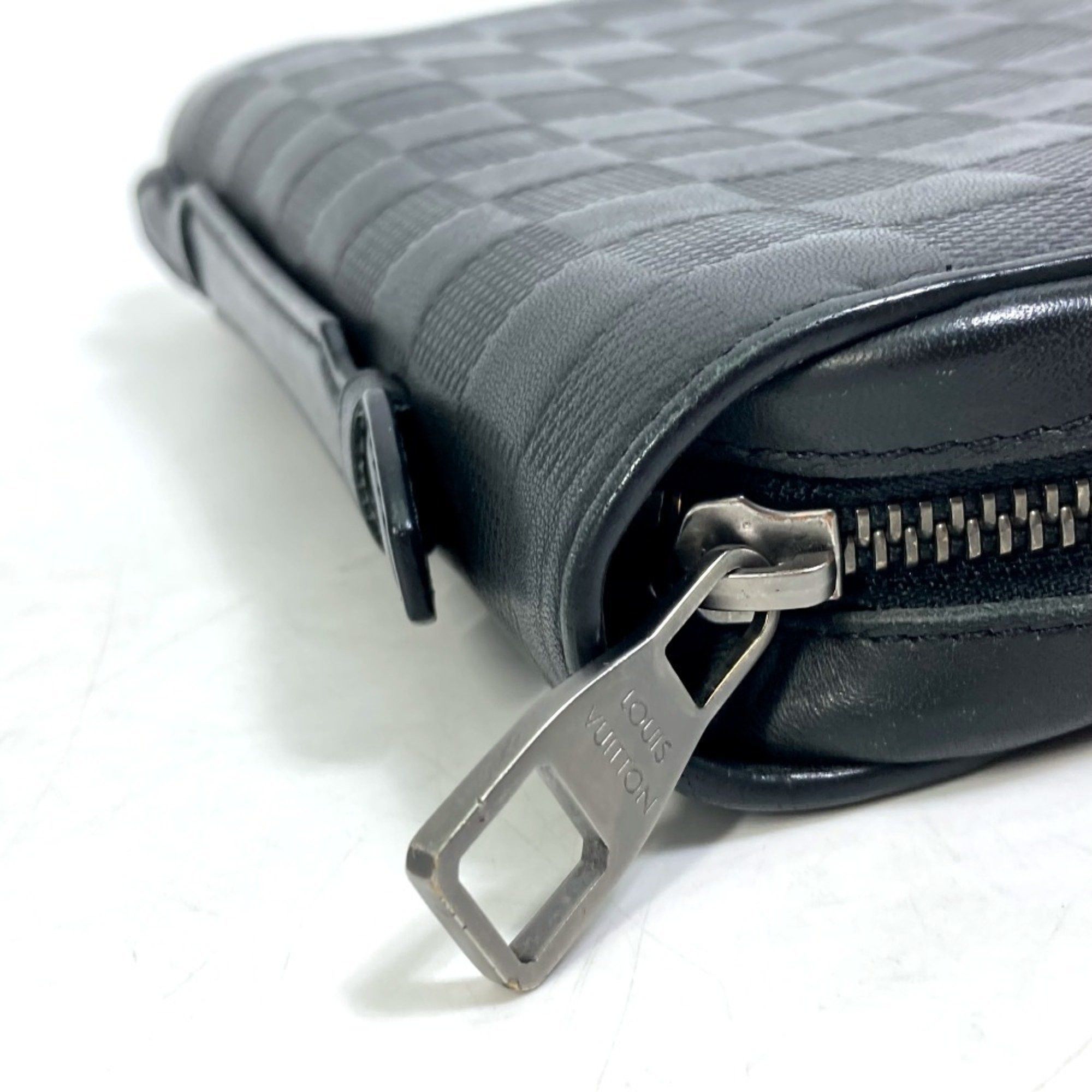 Louis Vuitton LOUIS VUITTON N61254 Damier Infini Zippy XL Clutch Bag Long Wallet Leather Men's Noir Black Size ONE SIZE - 8 Thumbnail