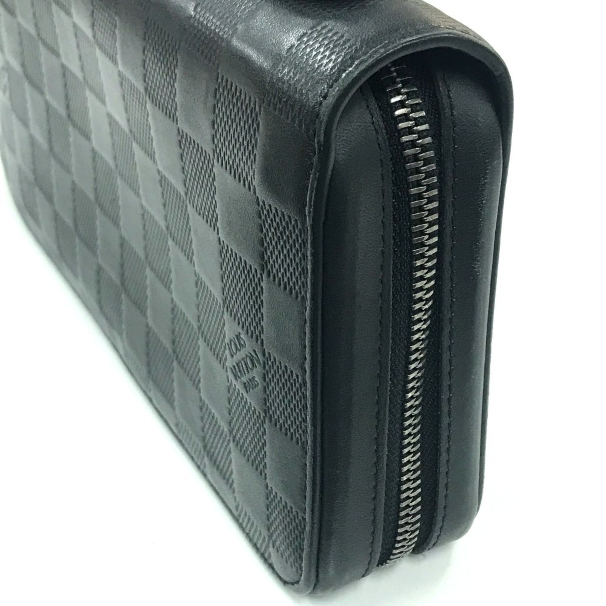 Louis Vuitton LOUIS VUITTON N61254 Damier Infini Zippy XL Clutch Bag Long Wallet Leather Men's Noir Black Size ONE SIZE - 6 Thumbnail