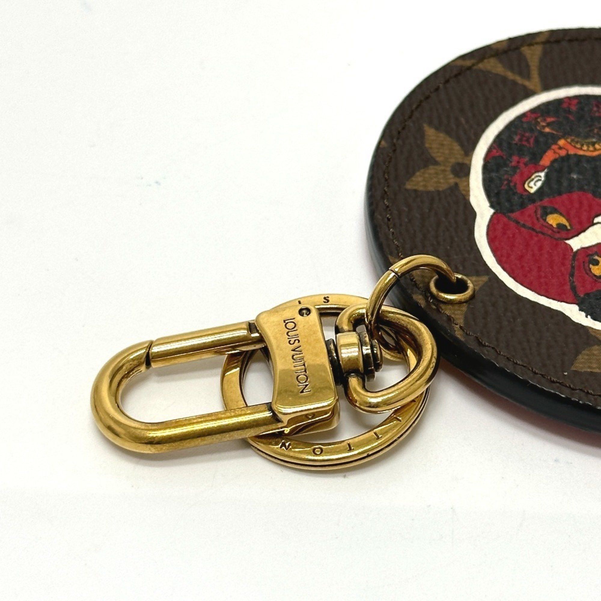 Louis Vuitton LOUIS VUITTON MP1949 Monogram Yamakansai Portecle Illustre Kabuki Keychain Canvas Women's Brown Size ONE SIZE - 4 Thumbnail