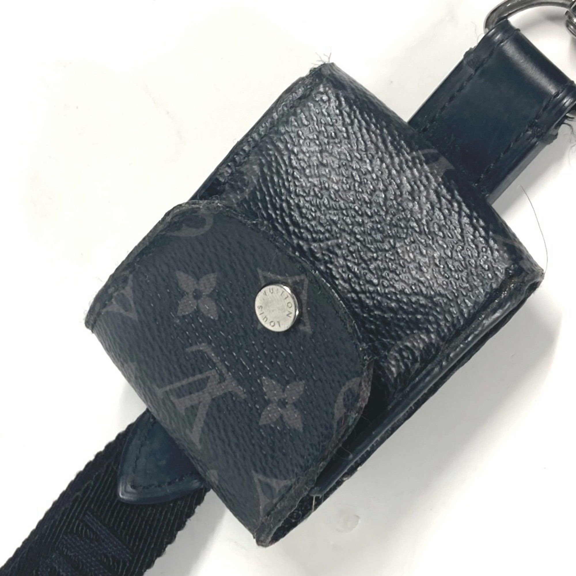 Louis Vuitton LOUIS VUITTON M80220 Monogram Eclipse Lanyard Airpods Case Earphone with Strap Canvas Men's Black Size ONE SIZE - 4 Thumbnail