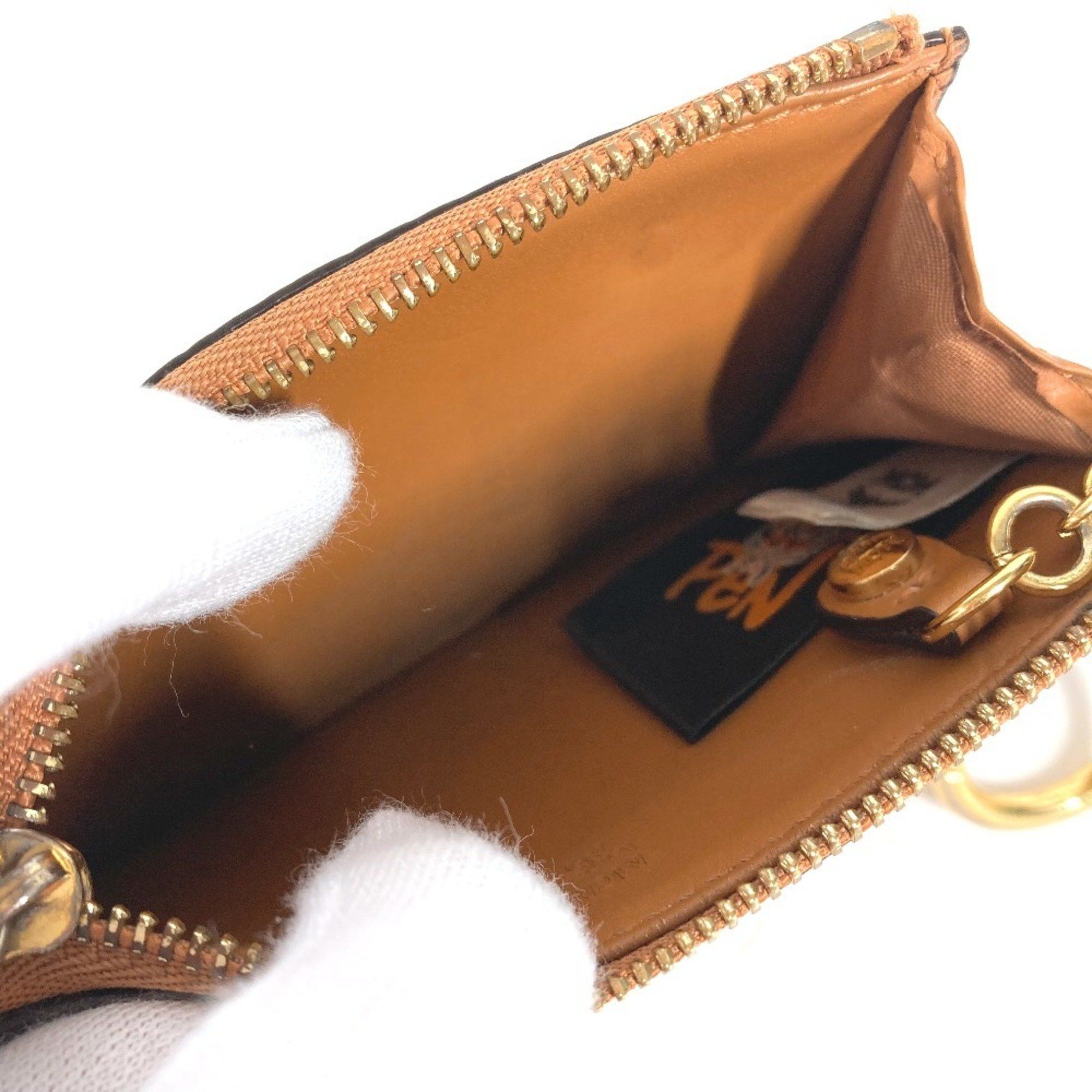 MCM MCM SAMBYPEN Collaboration Sam By Pen Rabbit Visetos Wallet Coin Purse Wallet/Coin Case Leather Men's Brown Size ONE SIZE - 9 Thumbnail