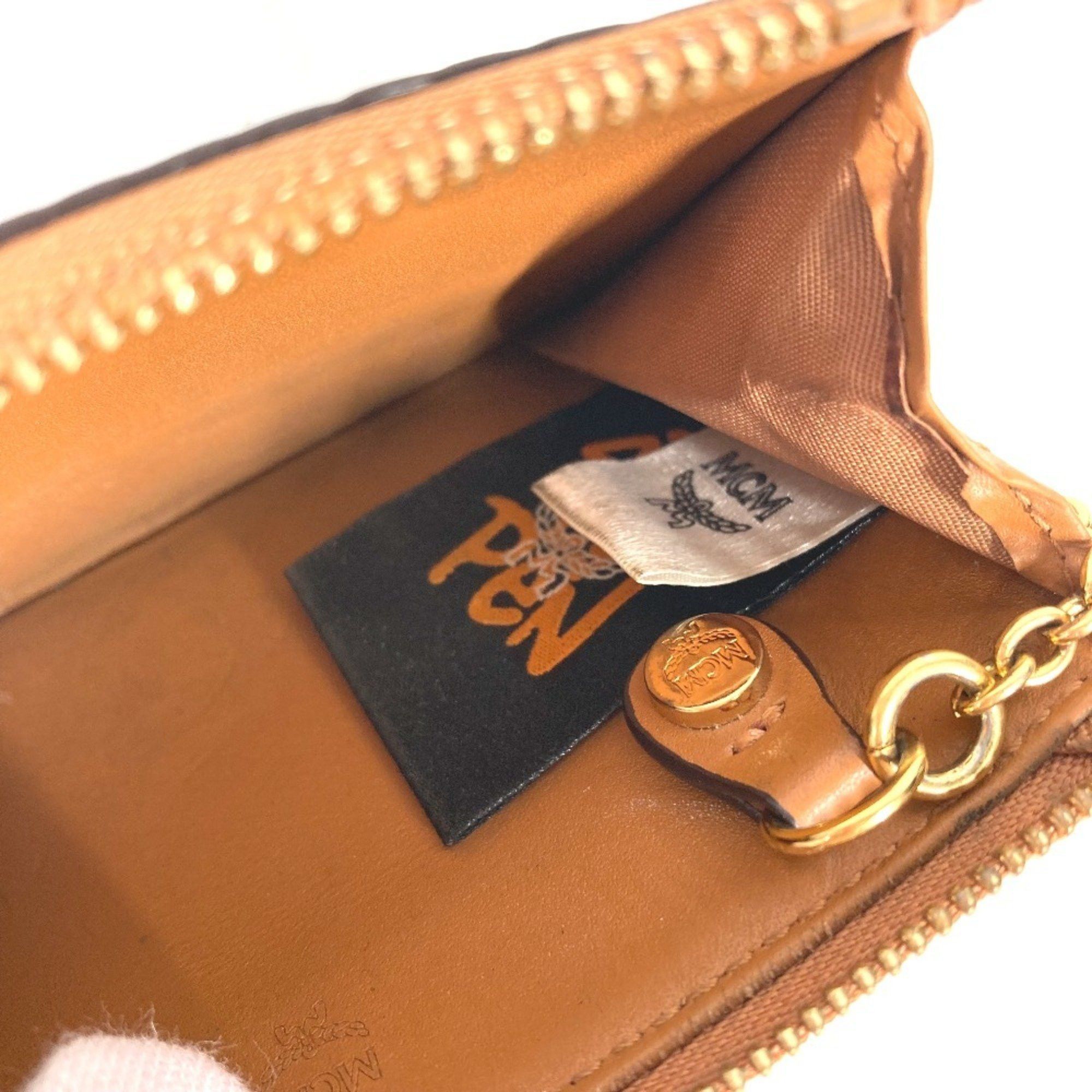 MCM MCM SAMBYPEN Collaboration Sam By Pen Rabbit Visetos Wallet Coin Purse Wallet/Coin Case Leather Men's Brown Size ONE SIZE - 10 Thumbnail