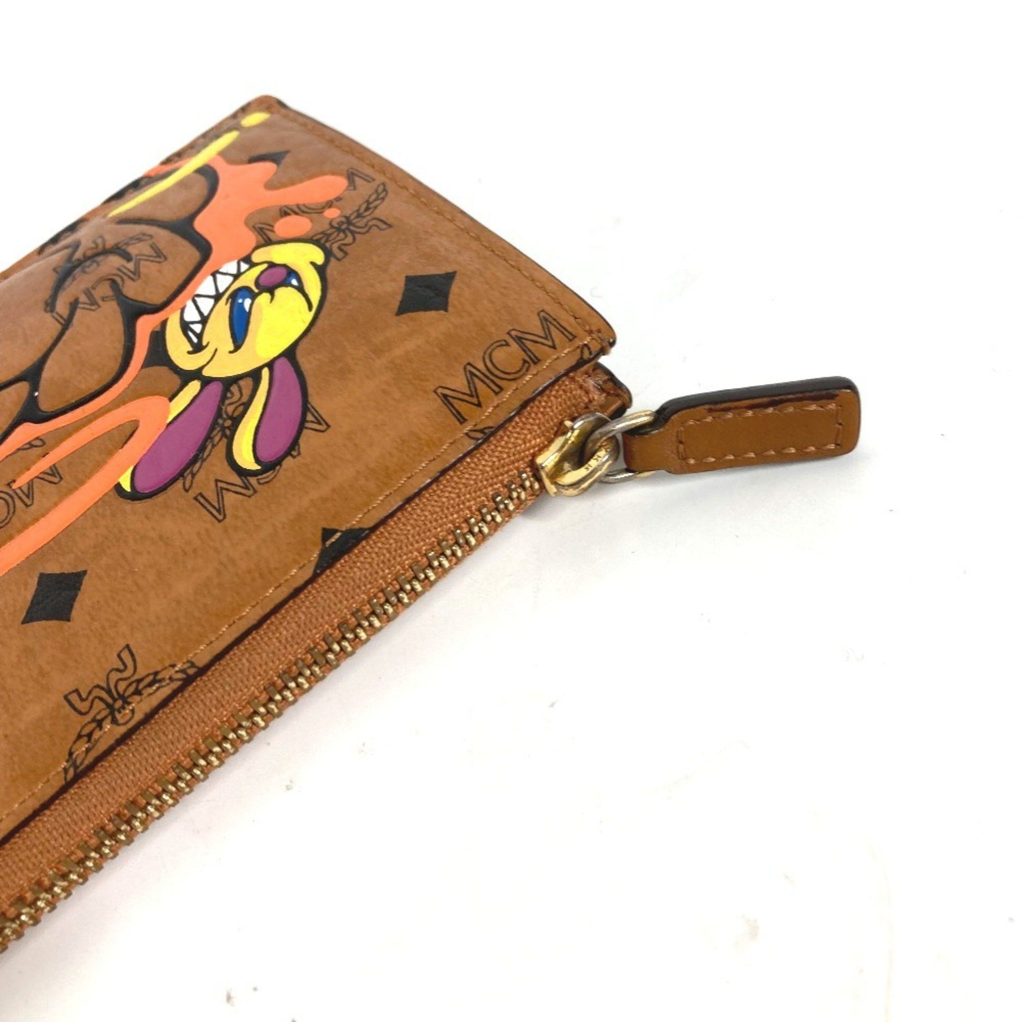 MCM MCM SAMBYPEN Collaboration Sam By Pen Rabbit Visetos Wallet Coin Purse Wallet/Coin Case Leather Men's Brown Size ONE SIZE - 3 Thumbnail