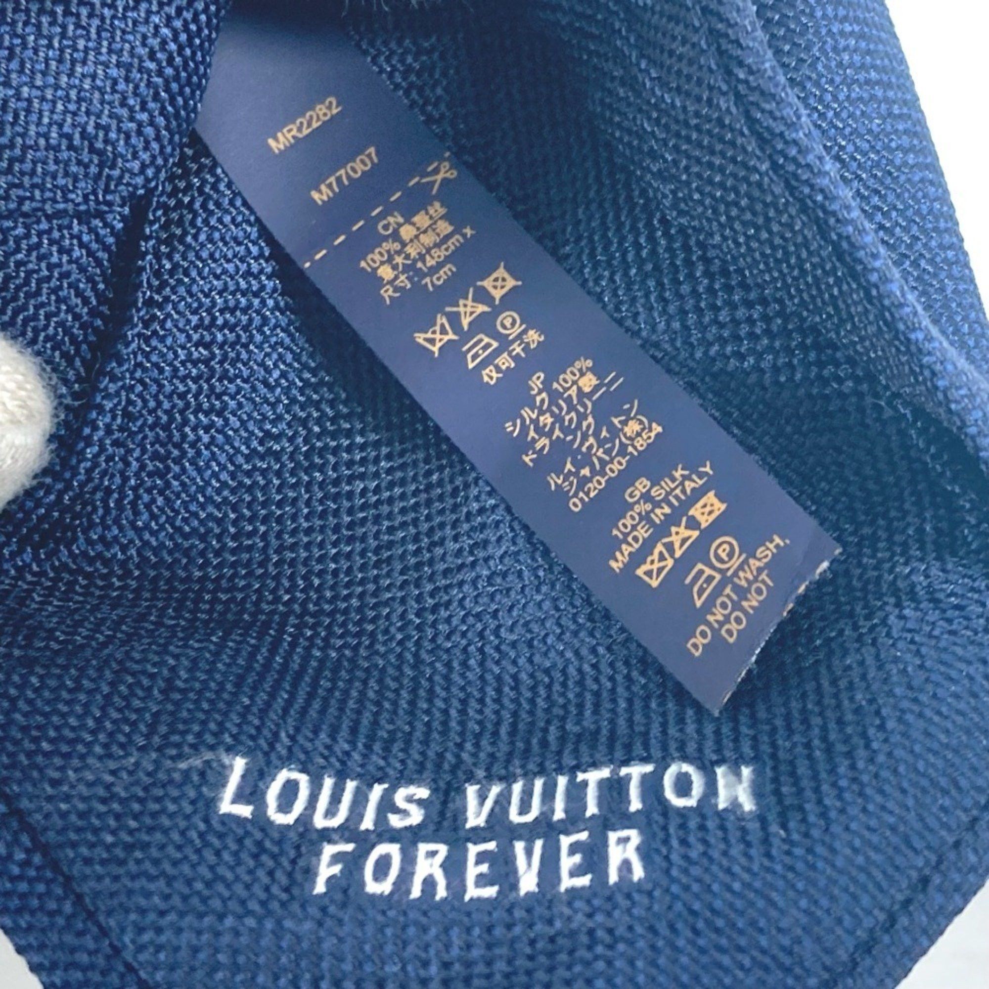 Louis Vuitton LOUIS VUITTON M77007 Cravate Vivienne Necktie Silk Men's Navy Size ONE SIZE - 6 Thumbnail